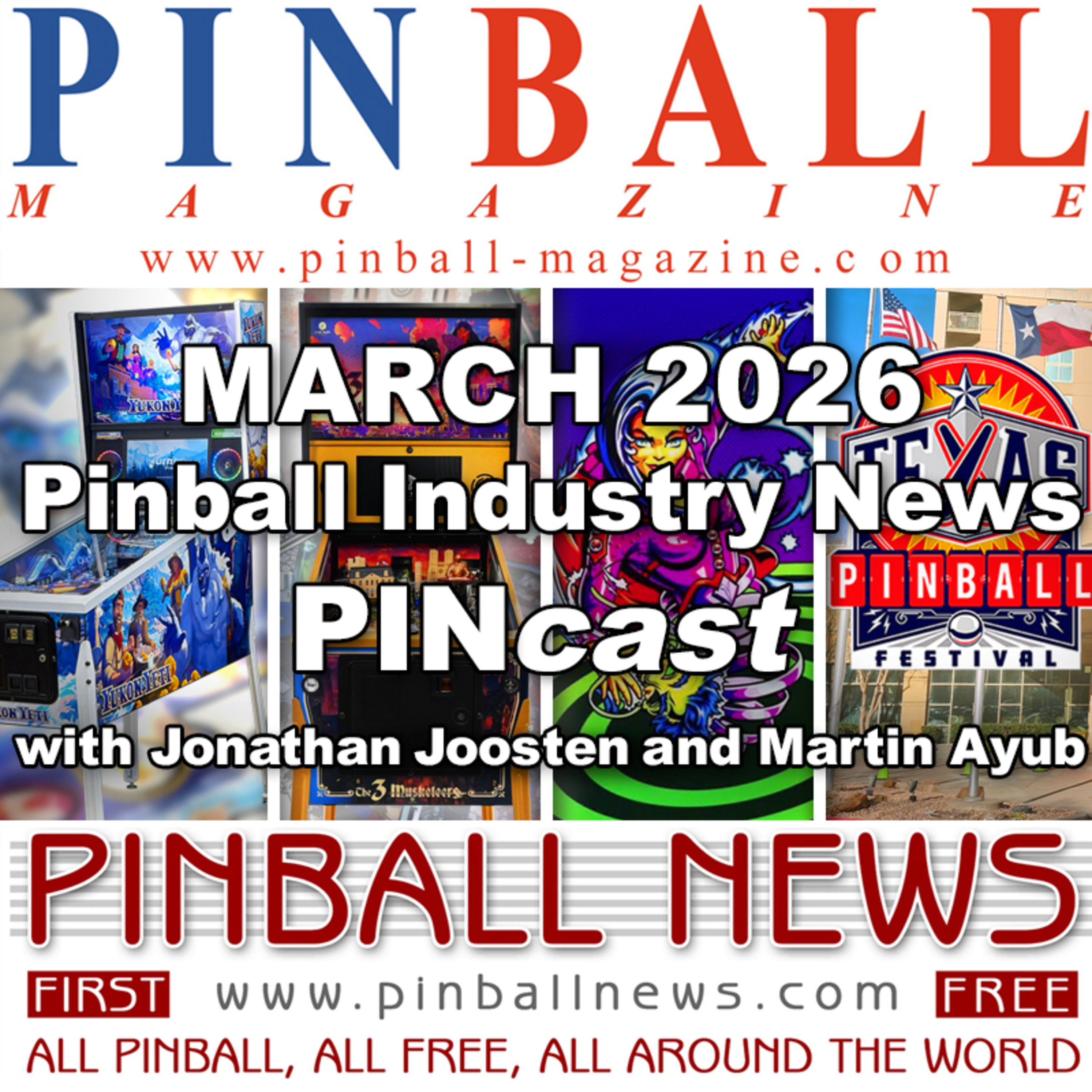 Pinball Magazine & Pinball News PINcast March 2026 recap