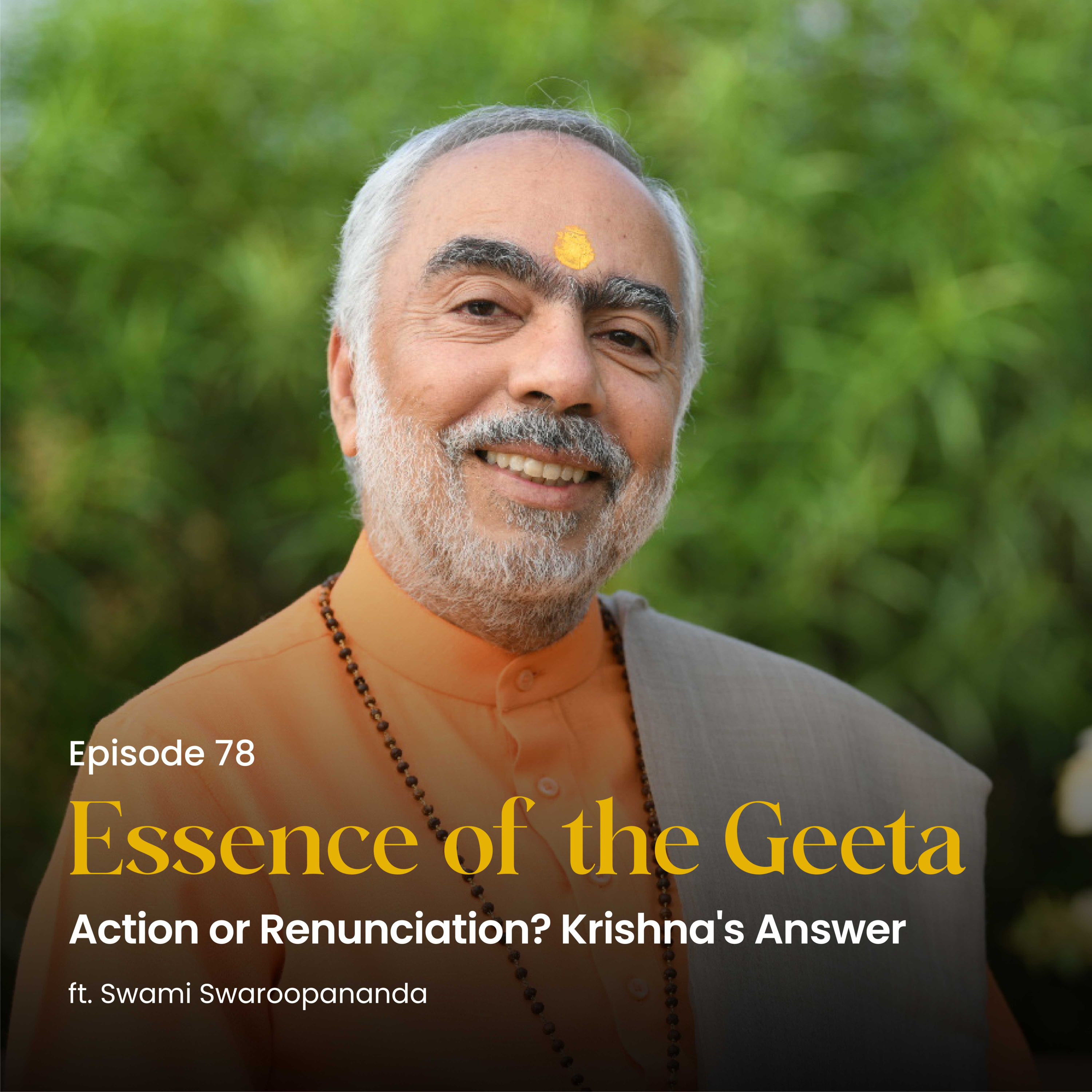 Action or Renunciation? Krishna's Answer | Essence of the Geeta | Episode 78
