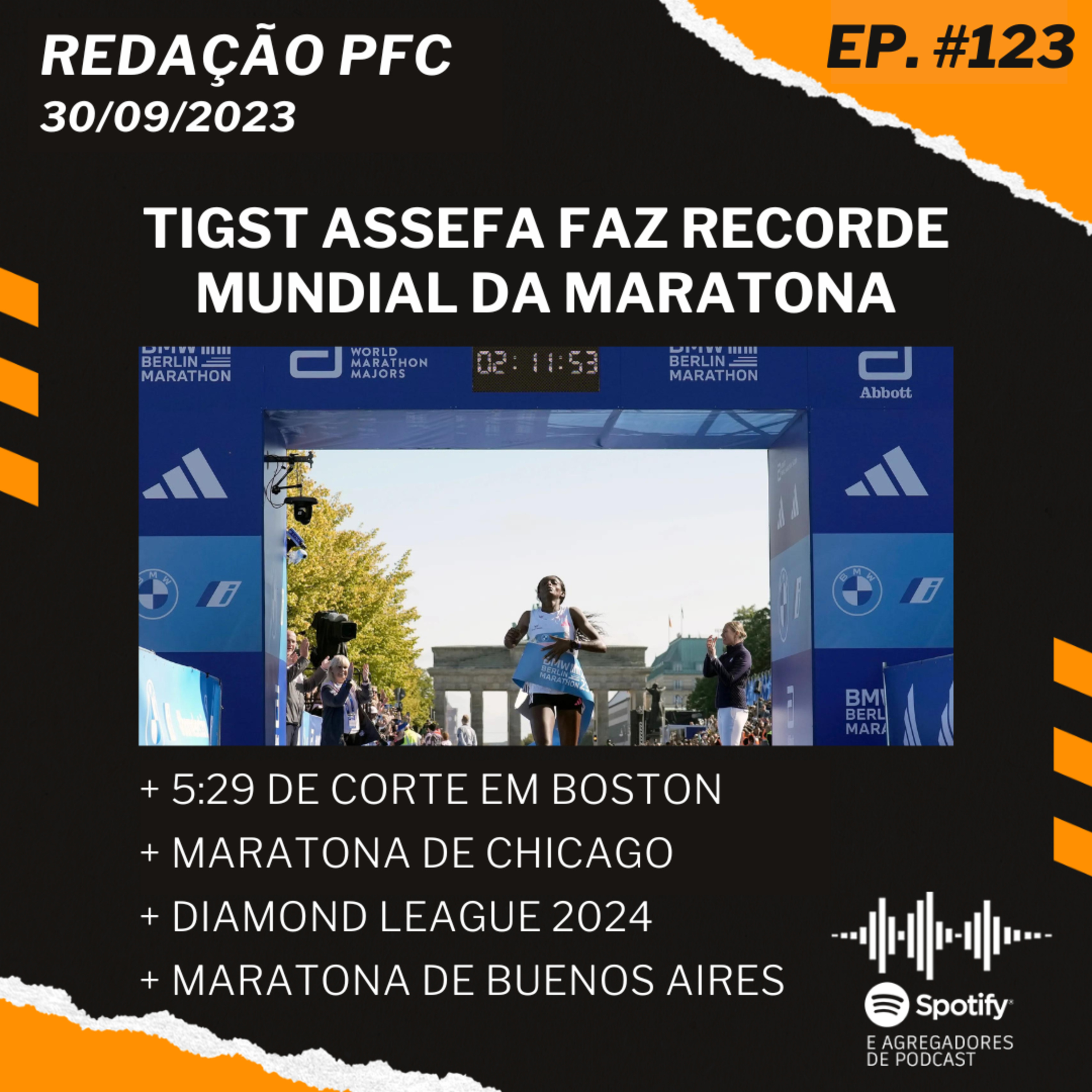 Redação PFC 123 - Recorde Mundial de Assefa, Vitória de Kipchoge e 5:29 de Corte em Boston episode artwork