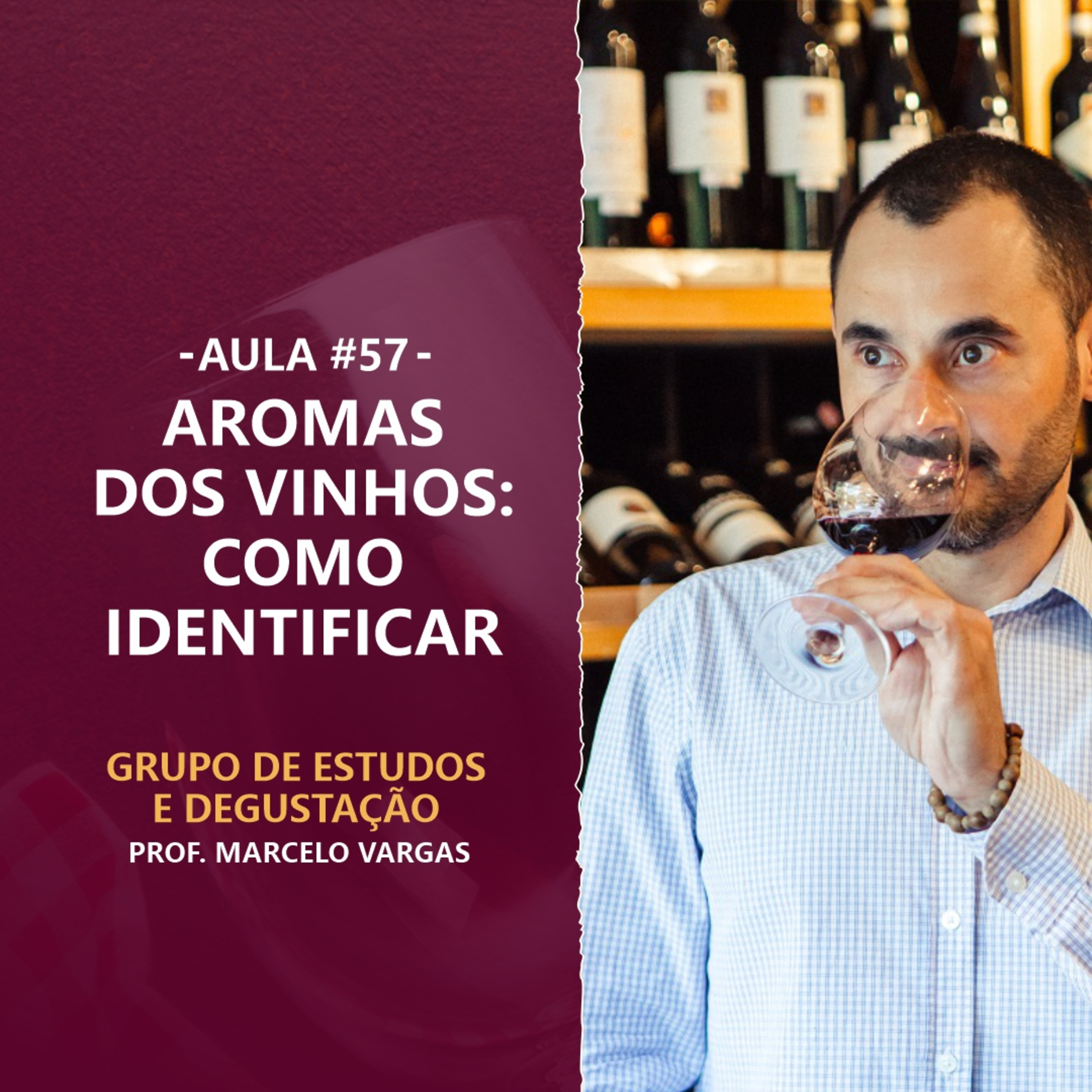 PODCAST aula 57 - Aromas dos vinhos: como identificar - Prof. Marcelo Vargas episode artwork