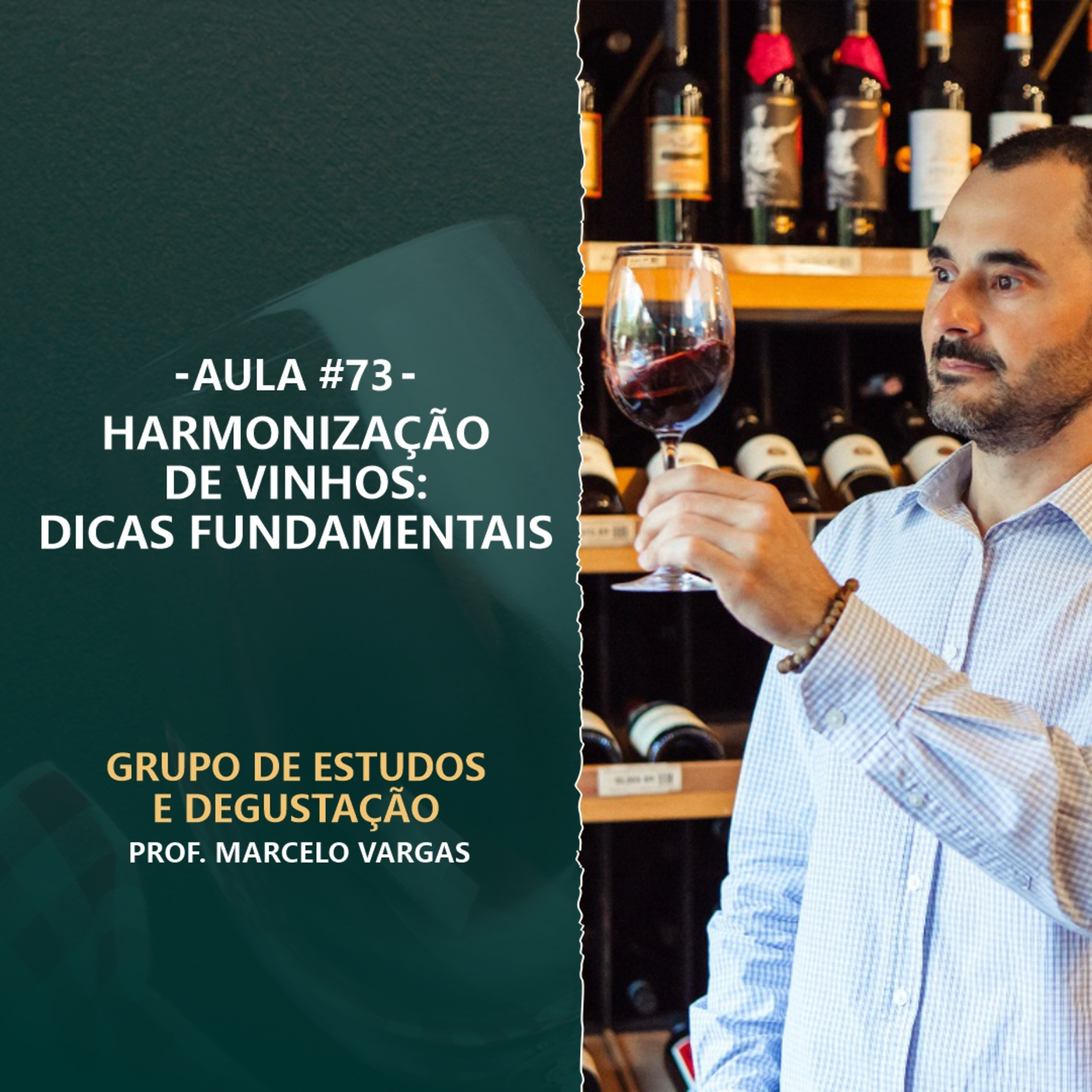 PODCAST aula 73 - Harmonização de Vinhos: Dicas Fundamentais - Prof. Marcelo Vargas episode artwork