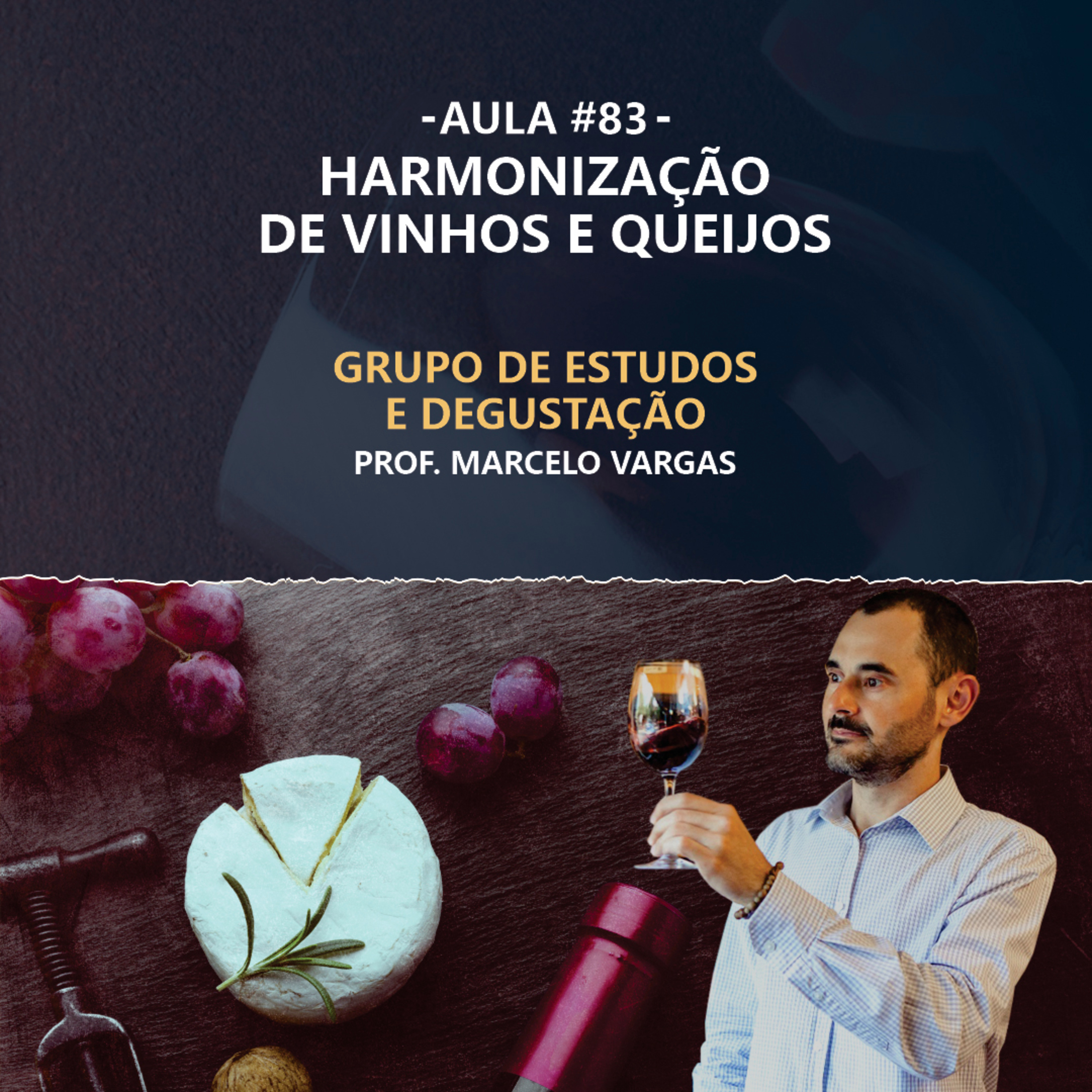 PODCAST aula 83 - Harmonização de Vinhos e Queijos - Prof. Marcelo Vargas episode artwork