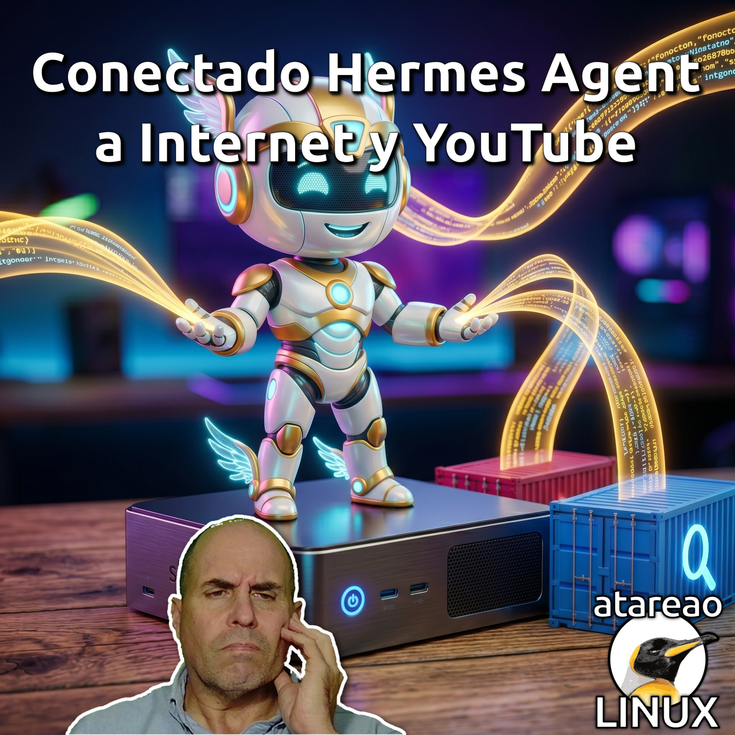 ATA 802 Conectado Hermes Agent a Internet y YouTube