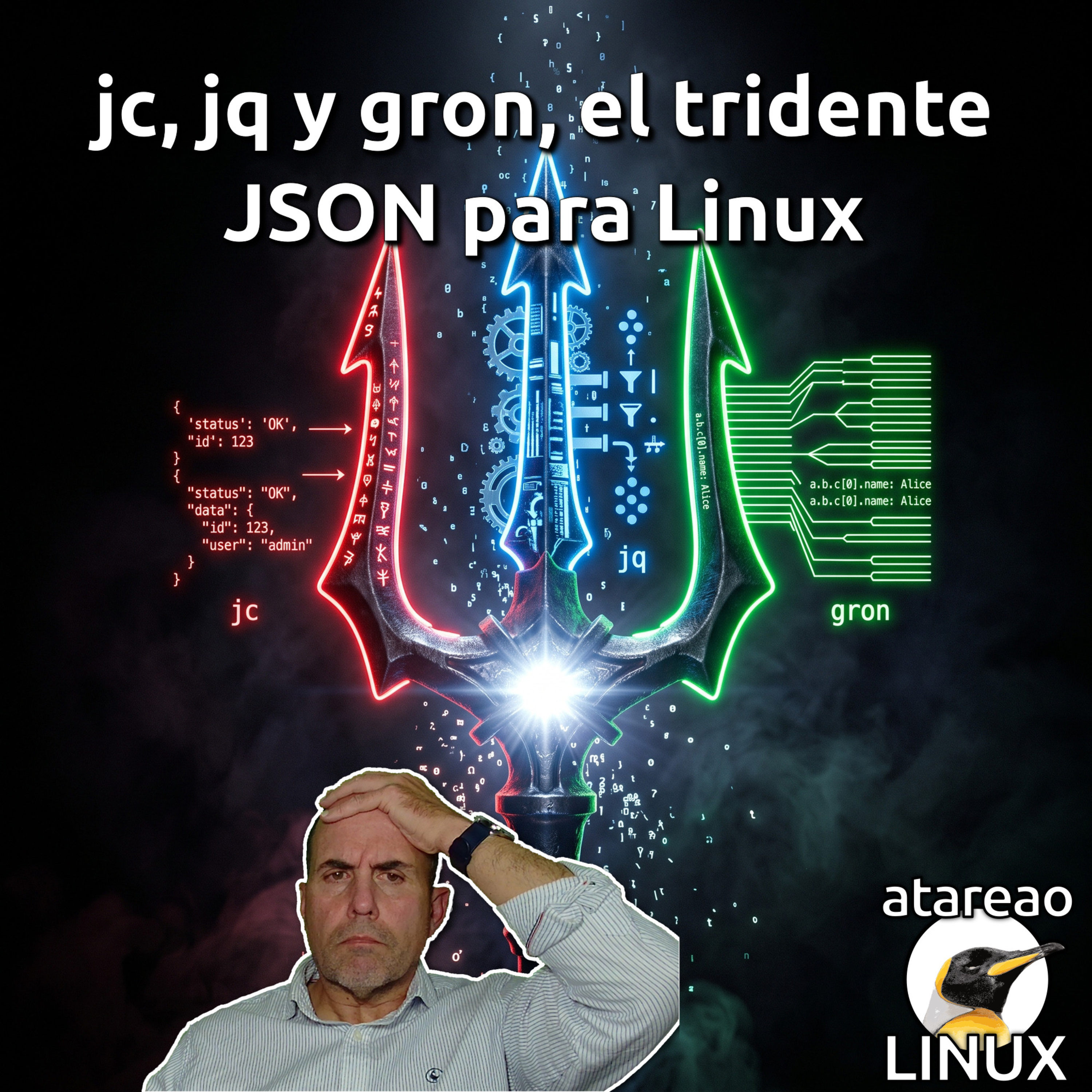 ATA 816 jc, jq y gron, el tridente JSON para Linux
