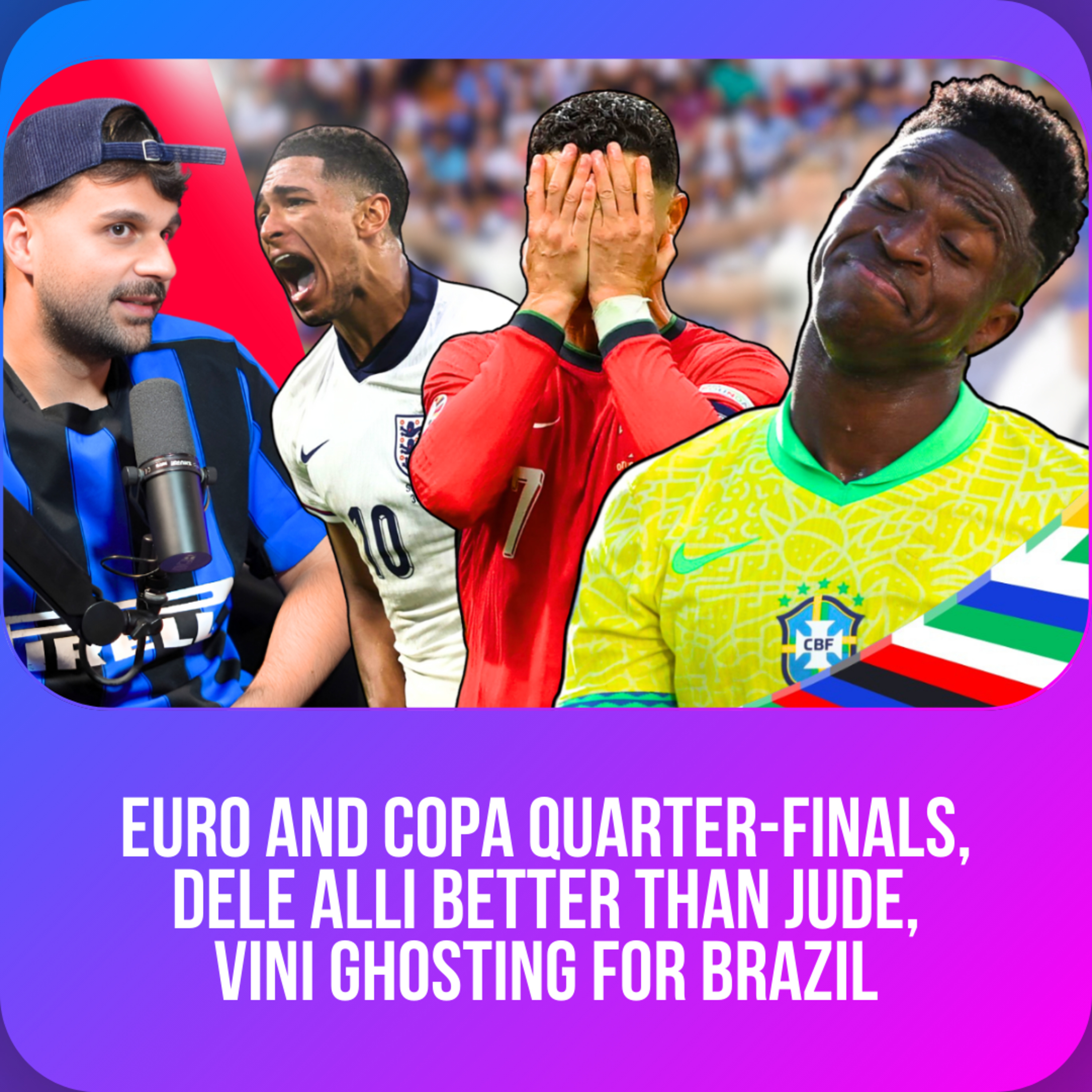 Should Brazil BENCH Vini Jr, Bellingham PR Stunt & Ronaldo Crying? | Euro 2024 & Copa America DEBATE episode artwork