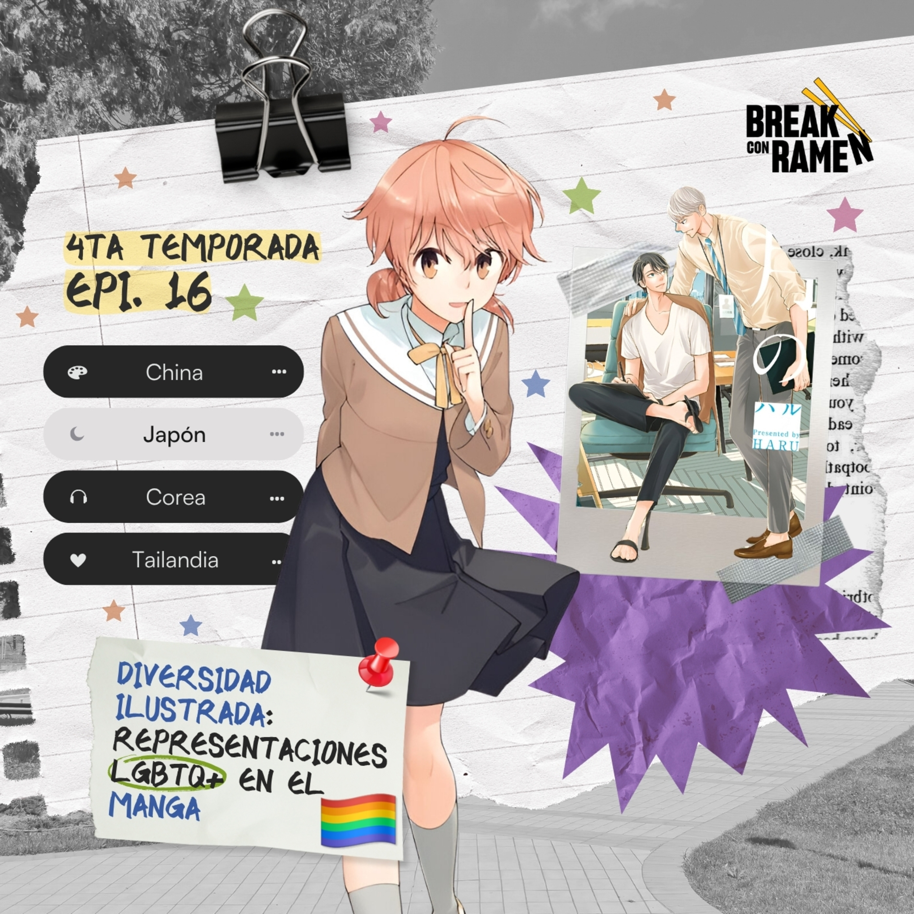 Diversidad Ilustrada: Representaciones LGBTQ+ en el Manga - BREAK CON RAMEN - RADIO UPN episode artwork