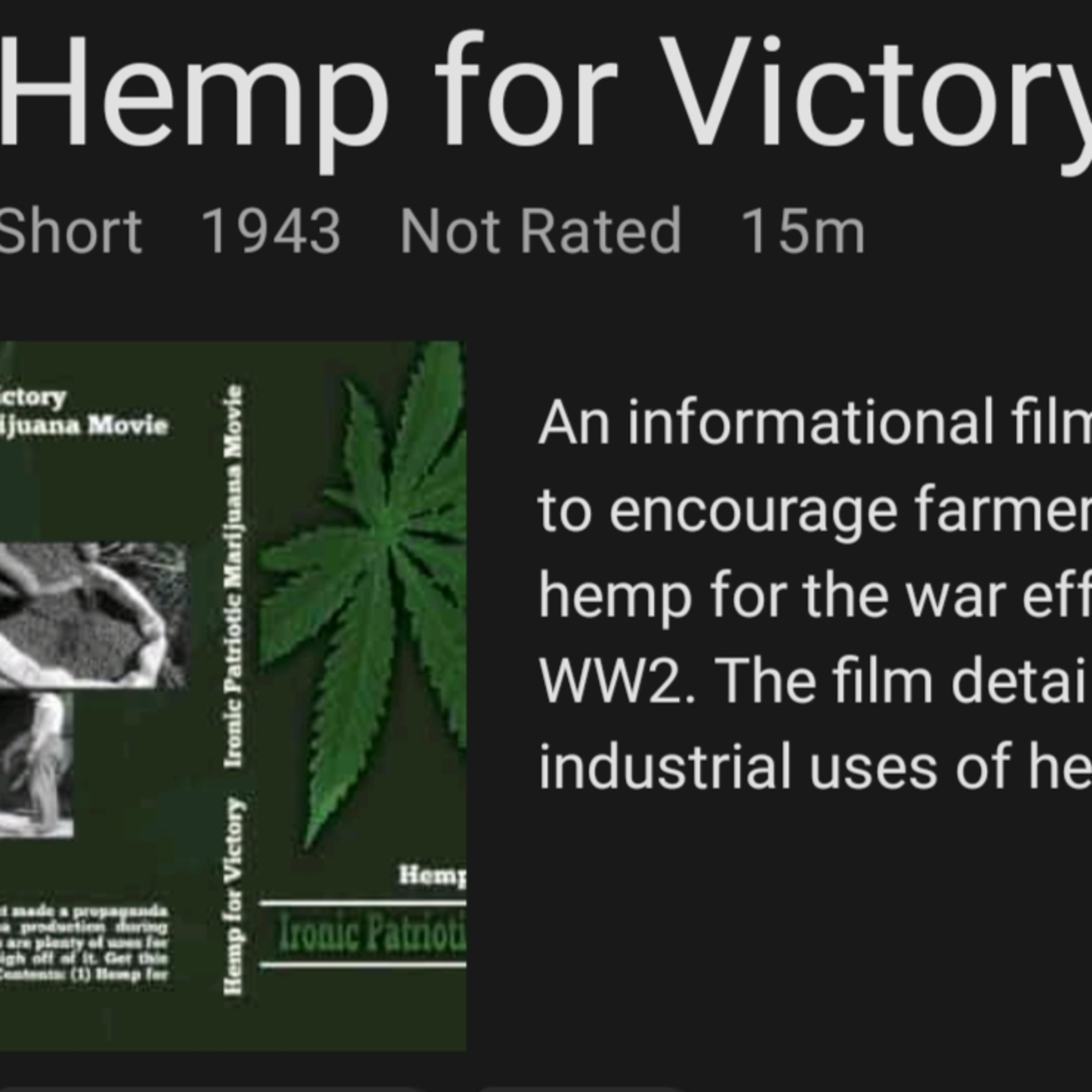 MOVIE MANGLER QUICKIE-HEMP FOR VICTORY episode artwork
