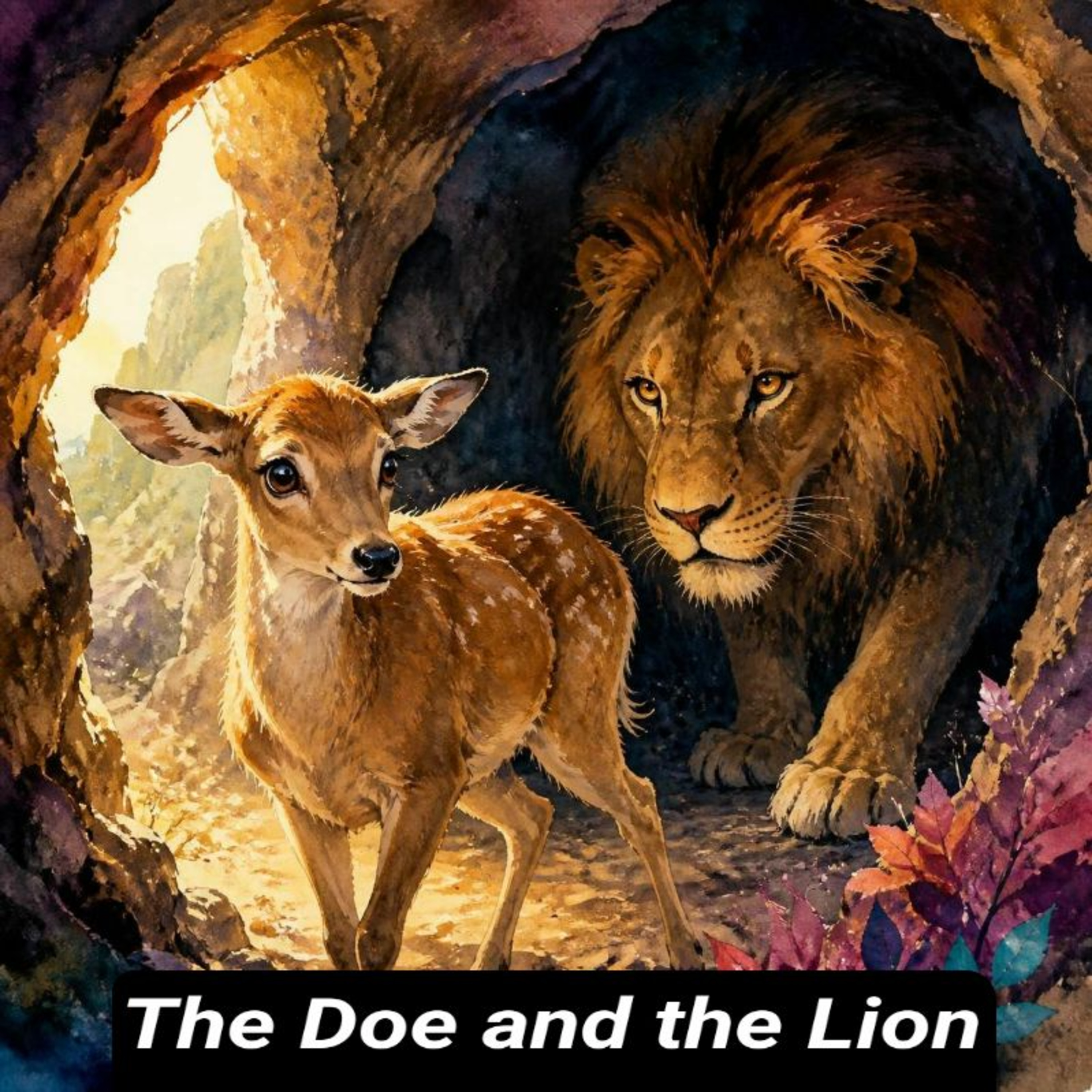 The Doe and the Lion - Aesop Fable - Kids Short Story Short Stories for Children and Adults episode artwork