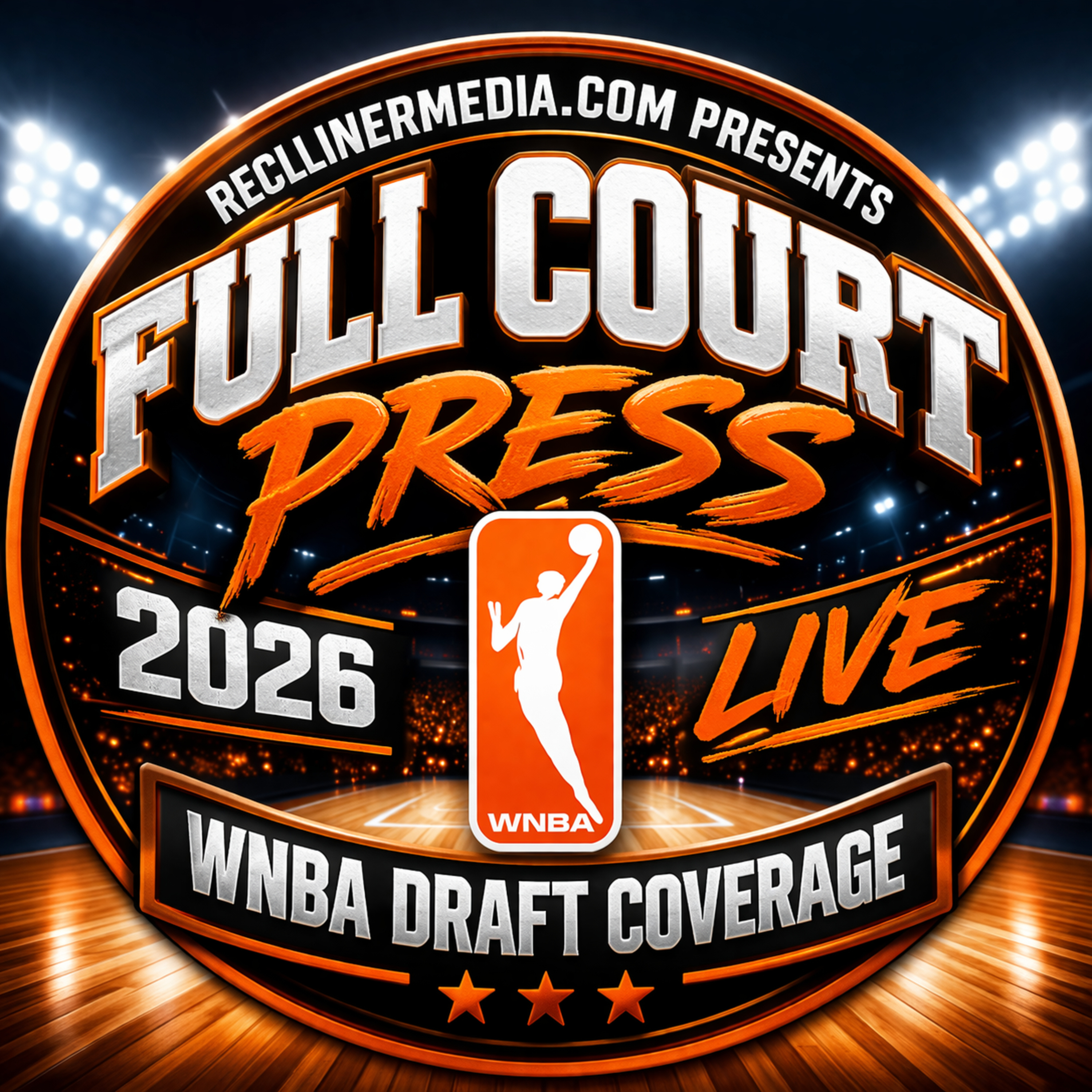 'Full Court Press'- "LIVE WNBA Draft Coverage" episode artwork