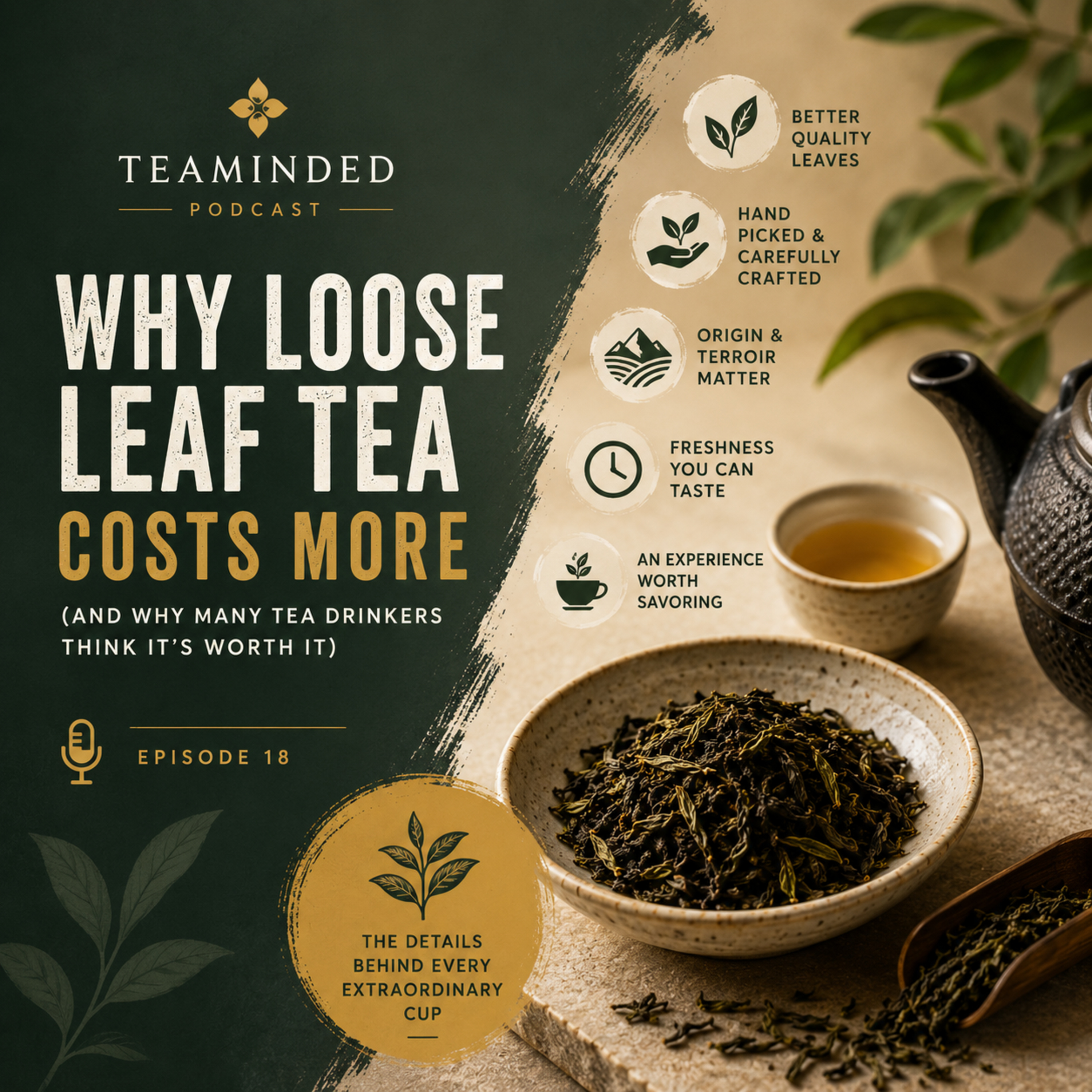 Why Loose Leaf Tea Costs More (And Why Many Tea Drinkers Think It's Worth It) episode artwork