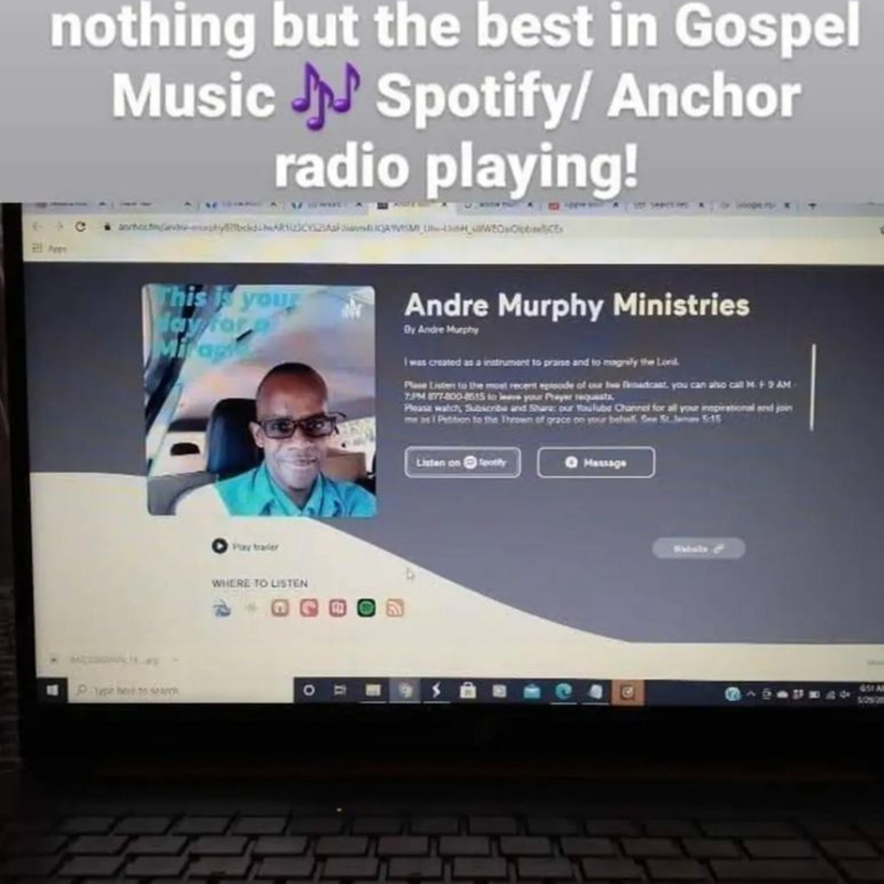 Andre Murphy Ministries This Is Your day for a Miracle Broadcast facebook.com/andremurphyministries