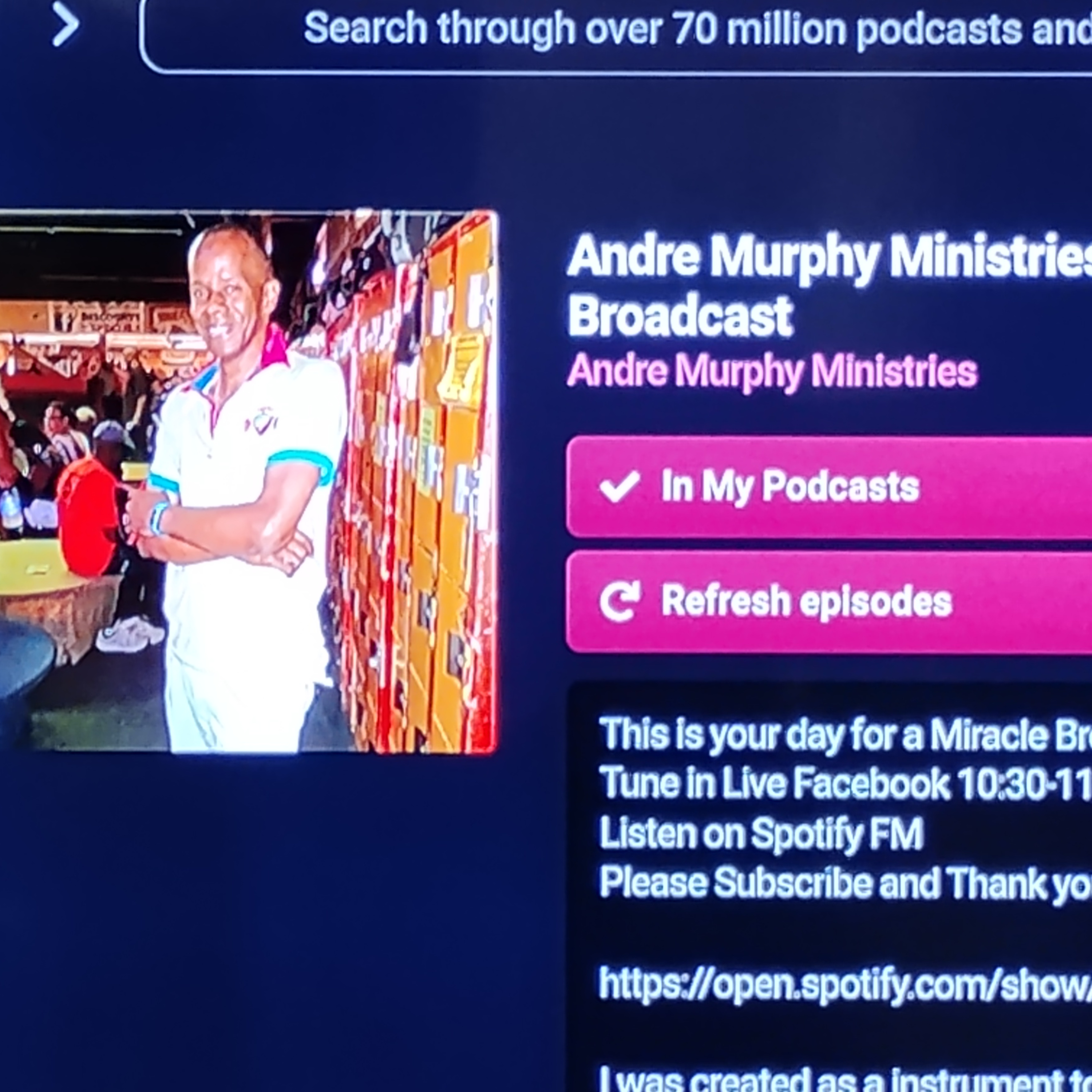 Andre Murphy Ministries This Is Your day for a Miracle Broadcast facebook.com/andremurphyministries