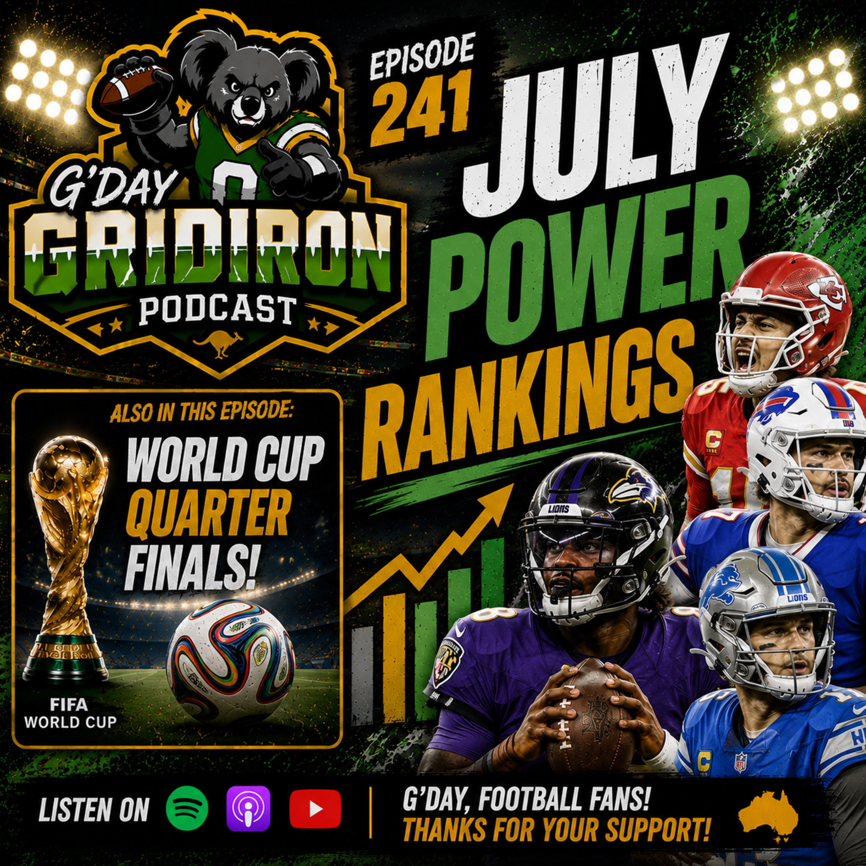Gday Gridiron: July Power Rankings & World Cup QFs! episode artwork