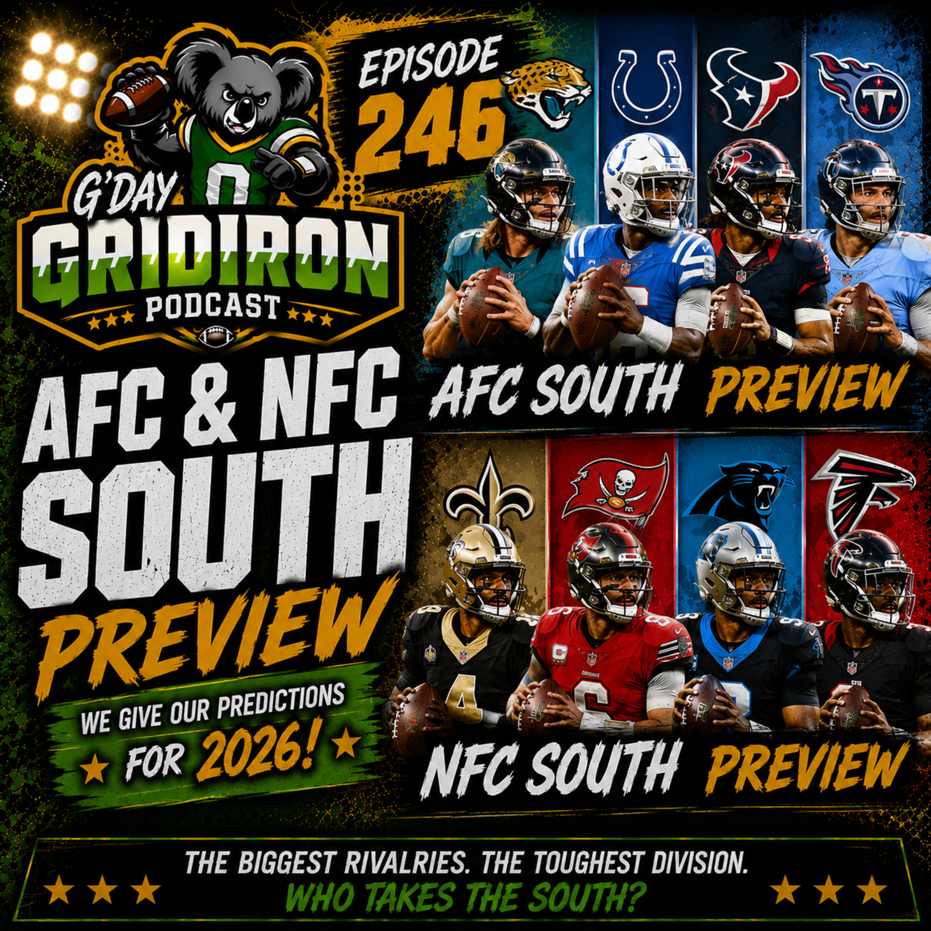 Gday Gridiron - AFC & NFC South Divison Previews episode artwork