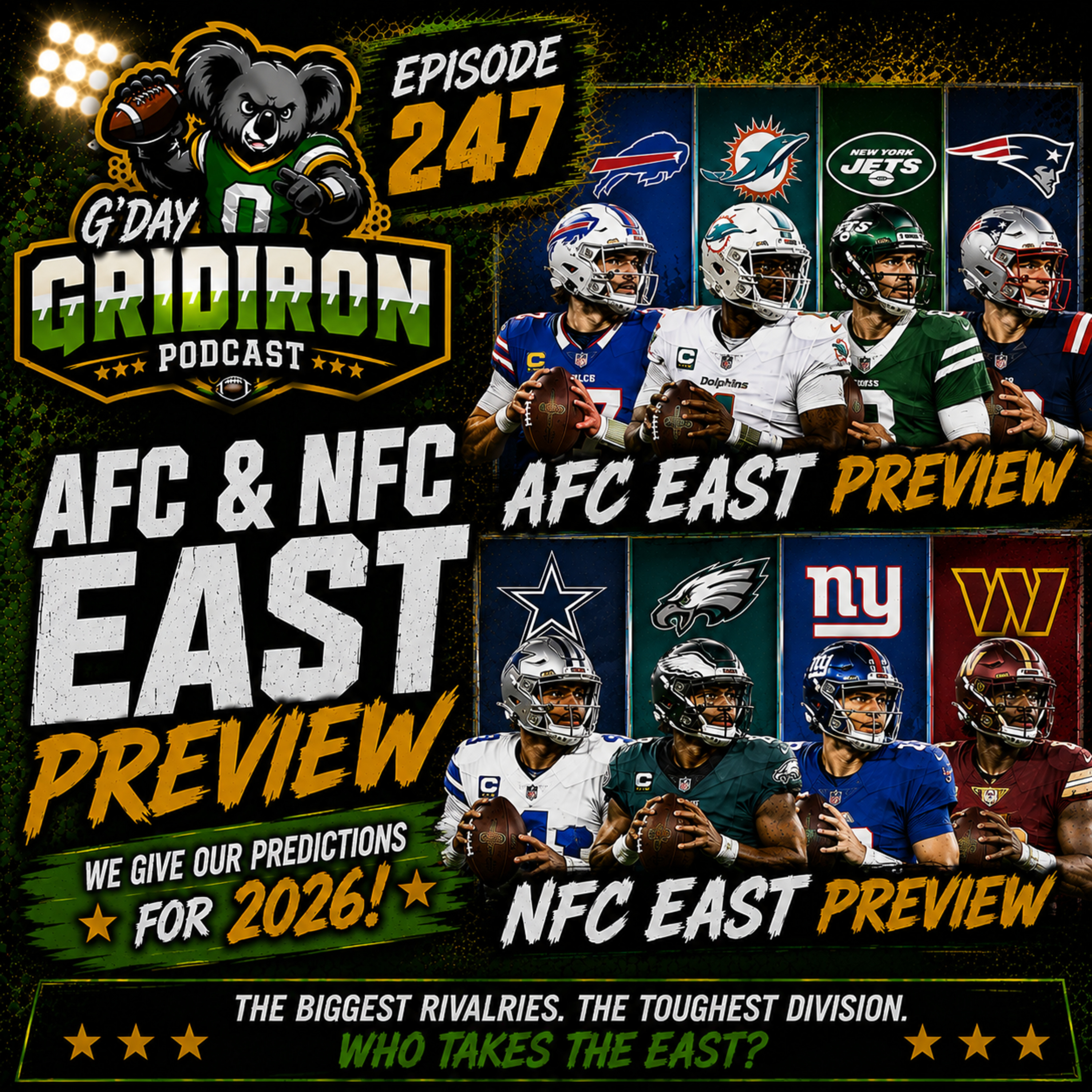 Gday Gridiron - AFC & NFC East Division Previews episode artwork