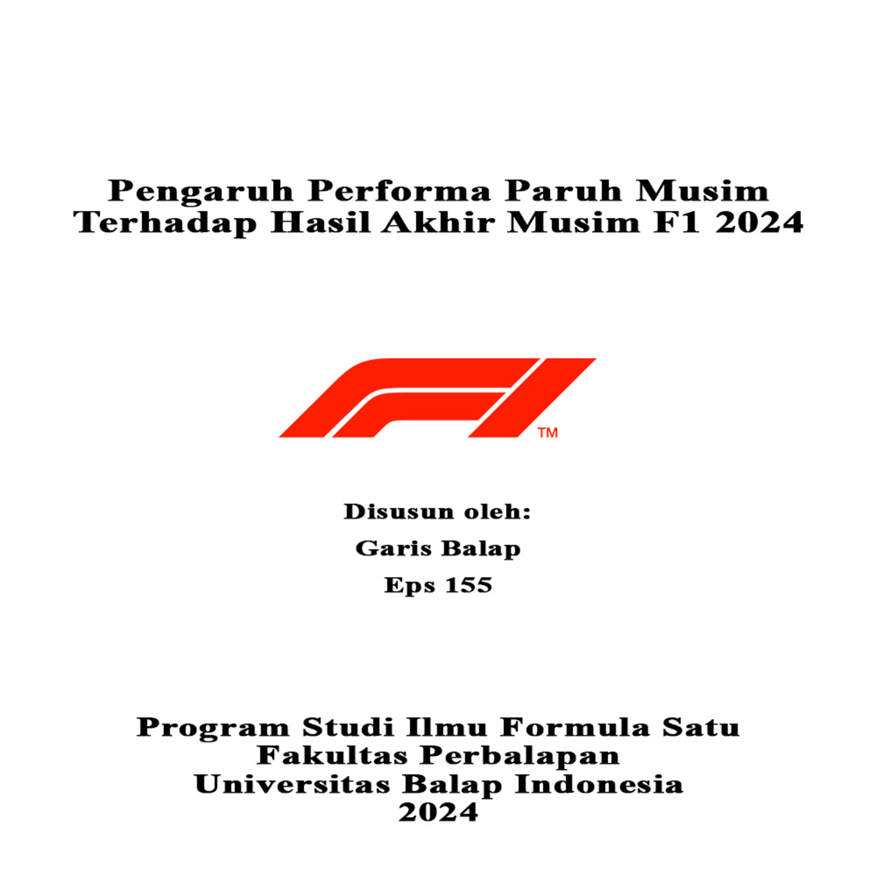 Eps 155: Rapor Paruh Musim Pertama F1 2024  episode artwork