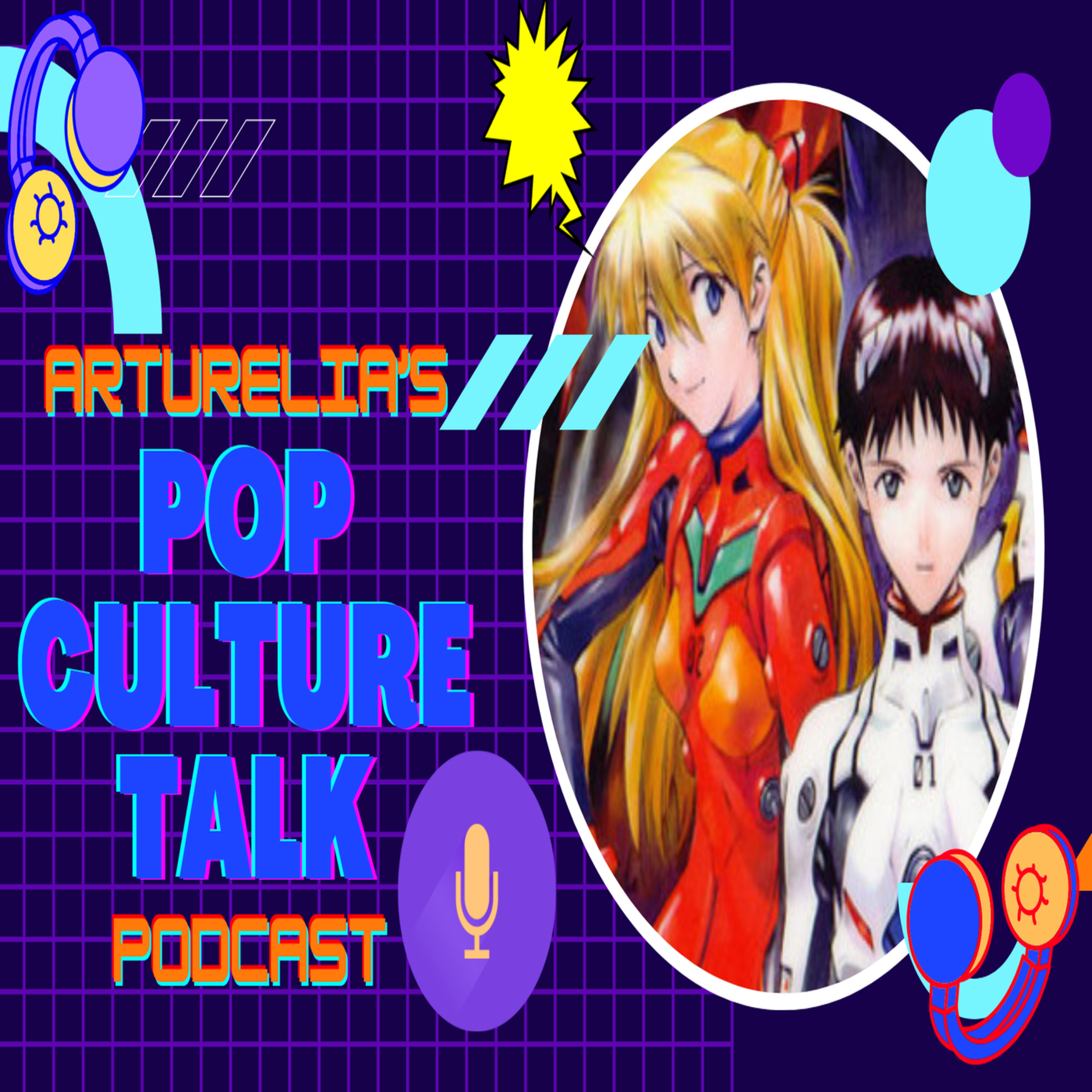 Pop Culture Talk Podcast - Discussing the Evangelion Series episode artwork