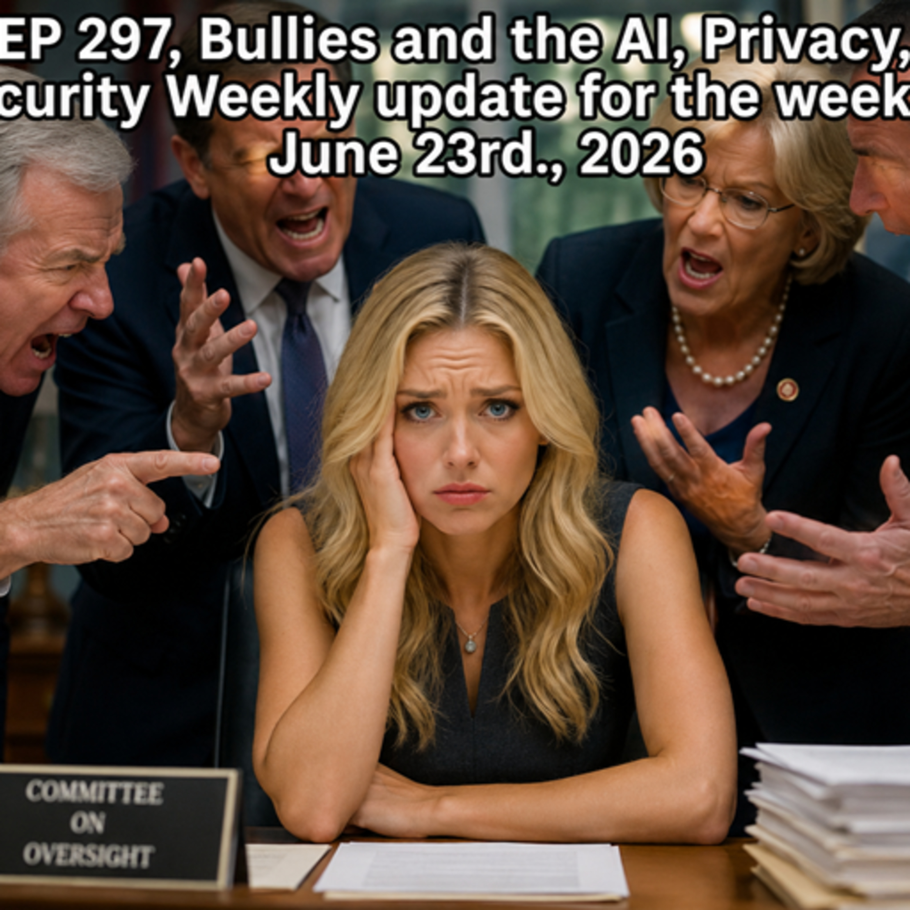 EP 297. Deep dive. Bullies and the AI, Privacy and Security Weekly update for the week ending June 23rd., 2026