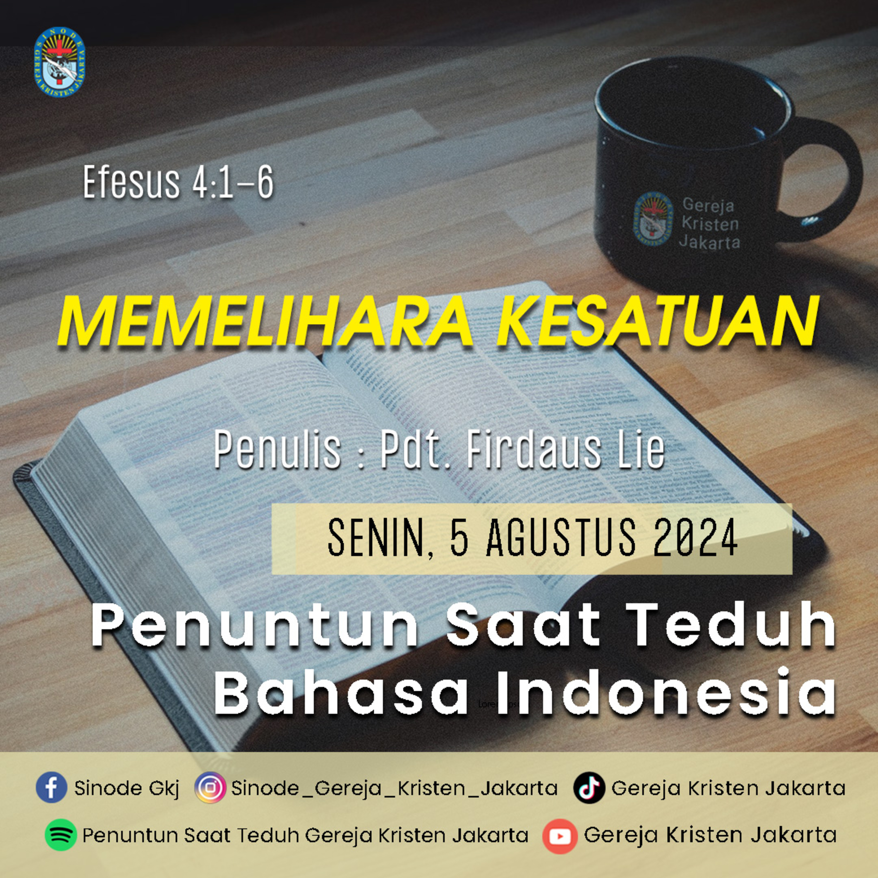 Penuntun Saat Teduh Gereja Kristen Jakarta