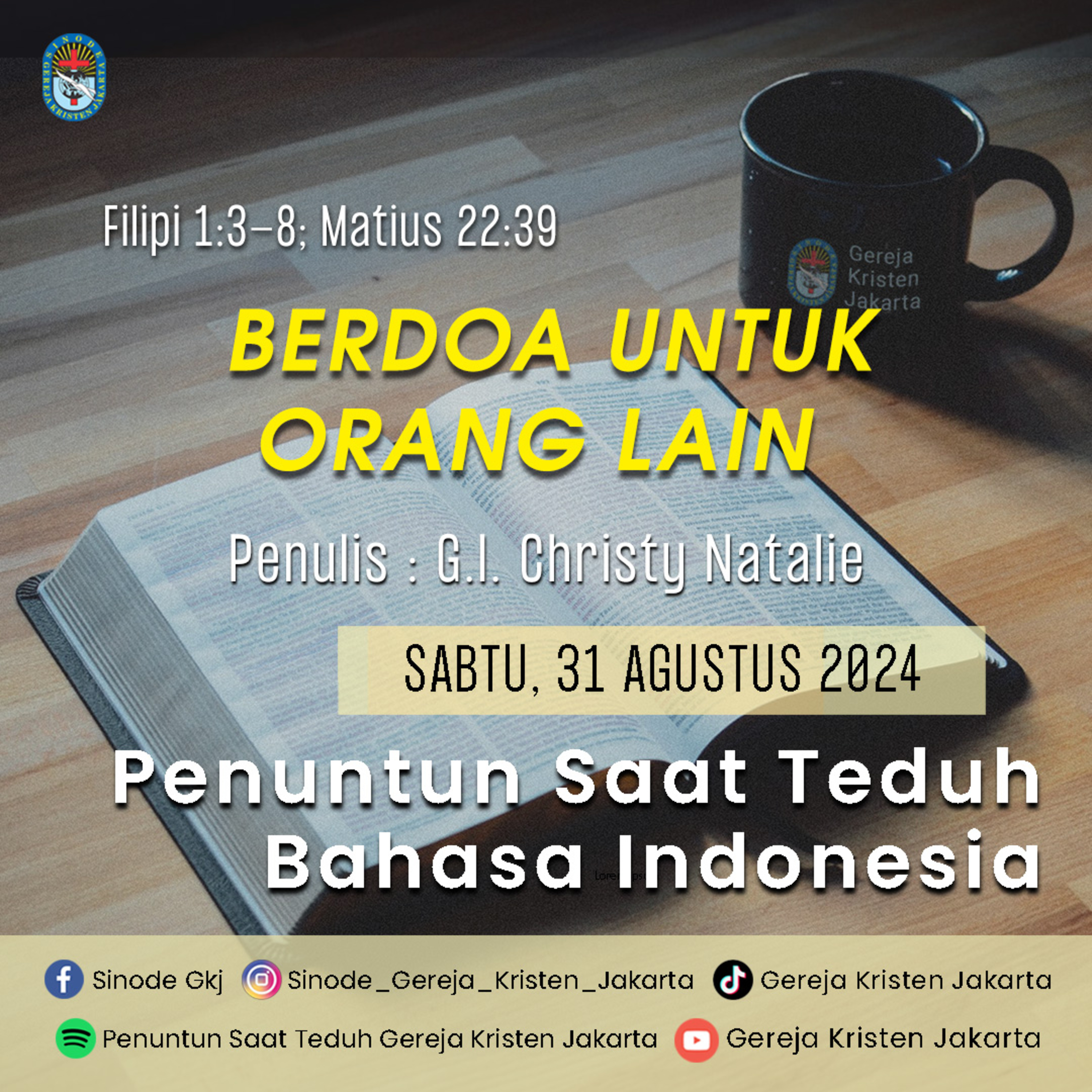Penuntun Saat Teduh Gereja Kristen Jakarta