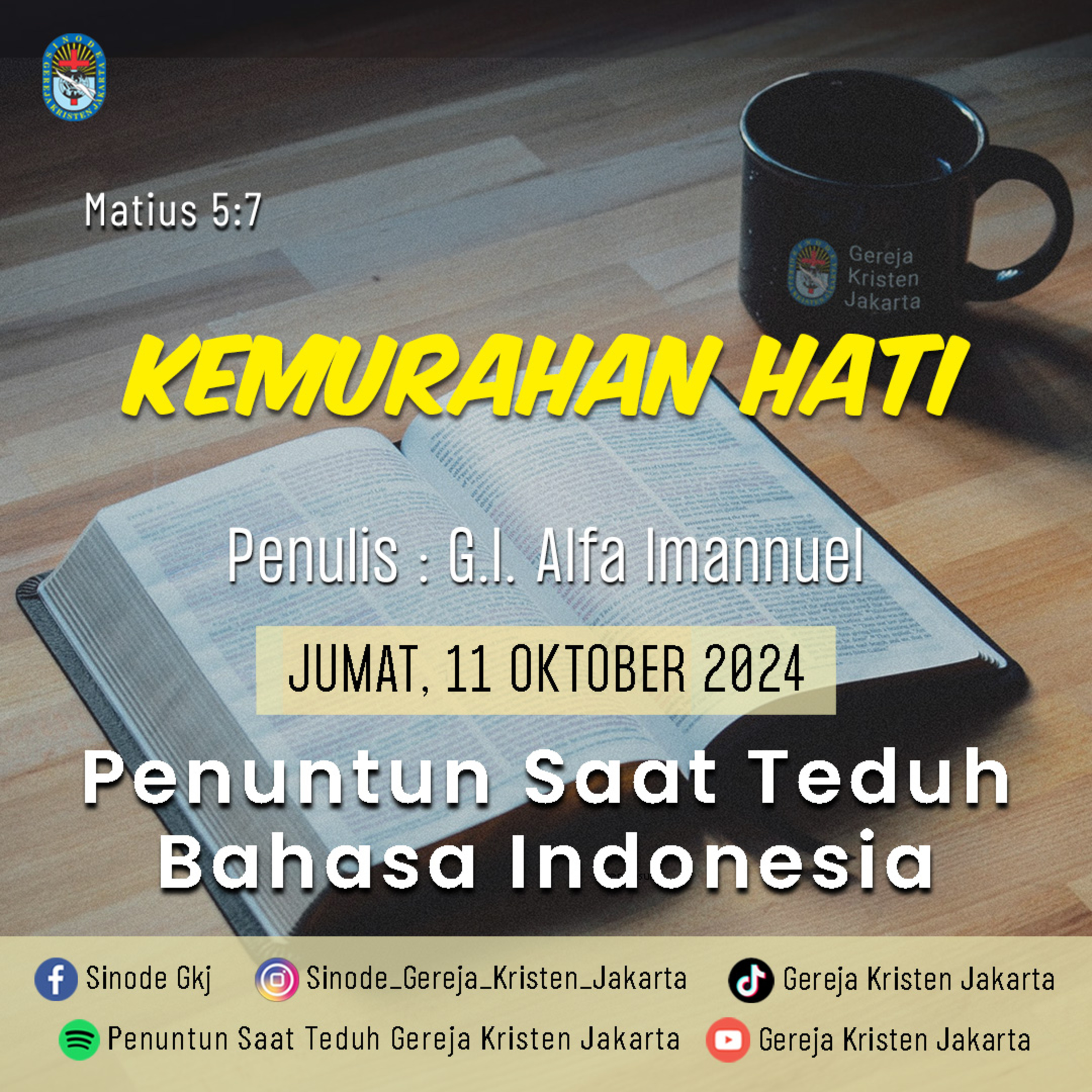 Penuntun Saat Teduh Gereja Kristen Jakarta
