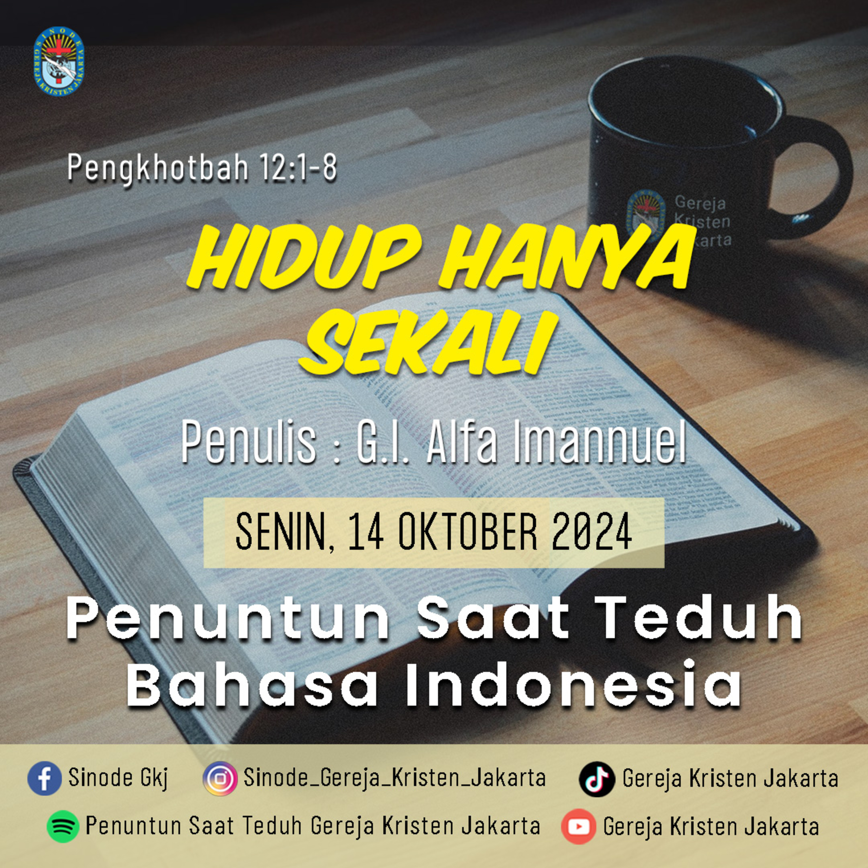 Penuntun Saat Teduh Gereja Kristen Jakarta