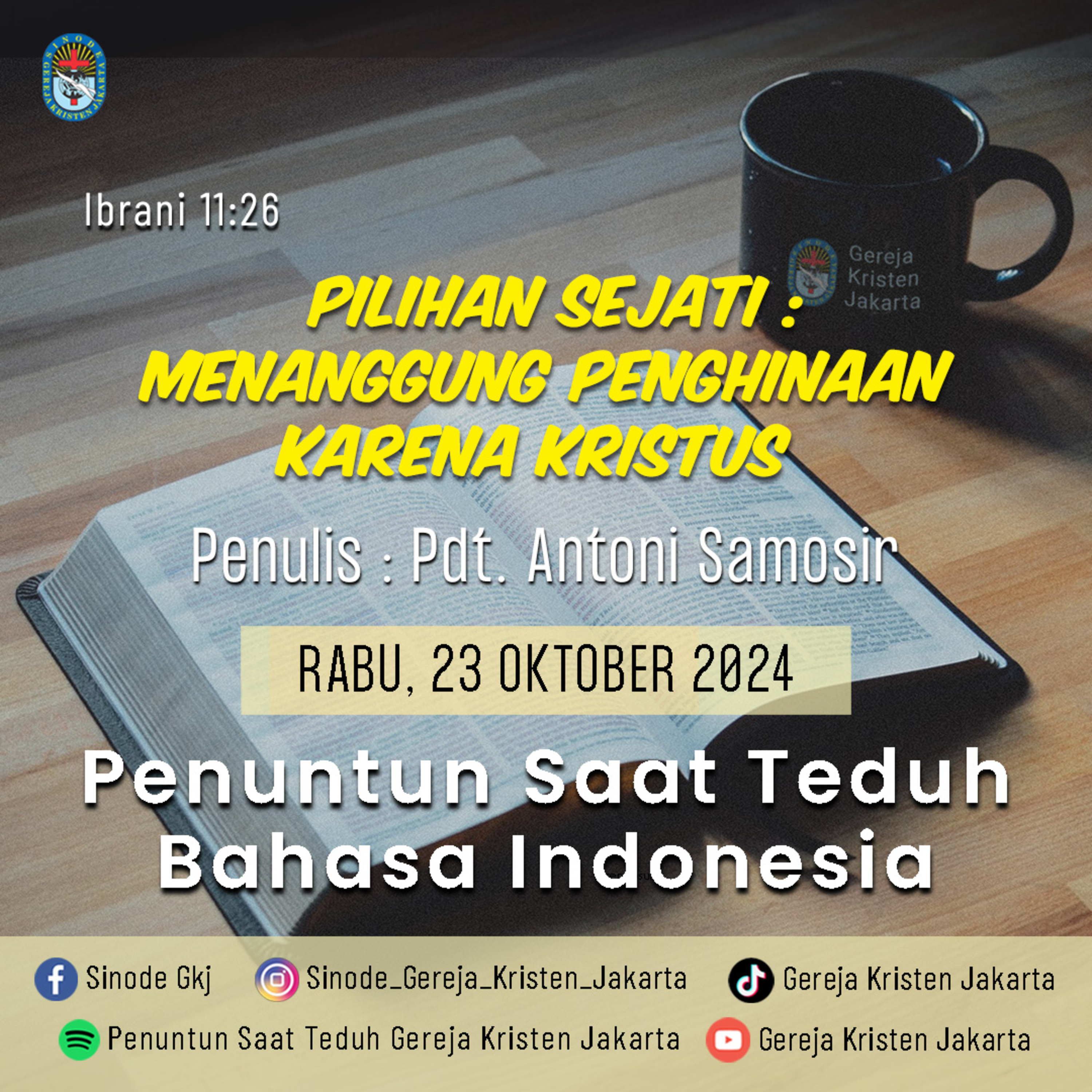Penuntun Saat Teduh Gereja Kristen Jakarta