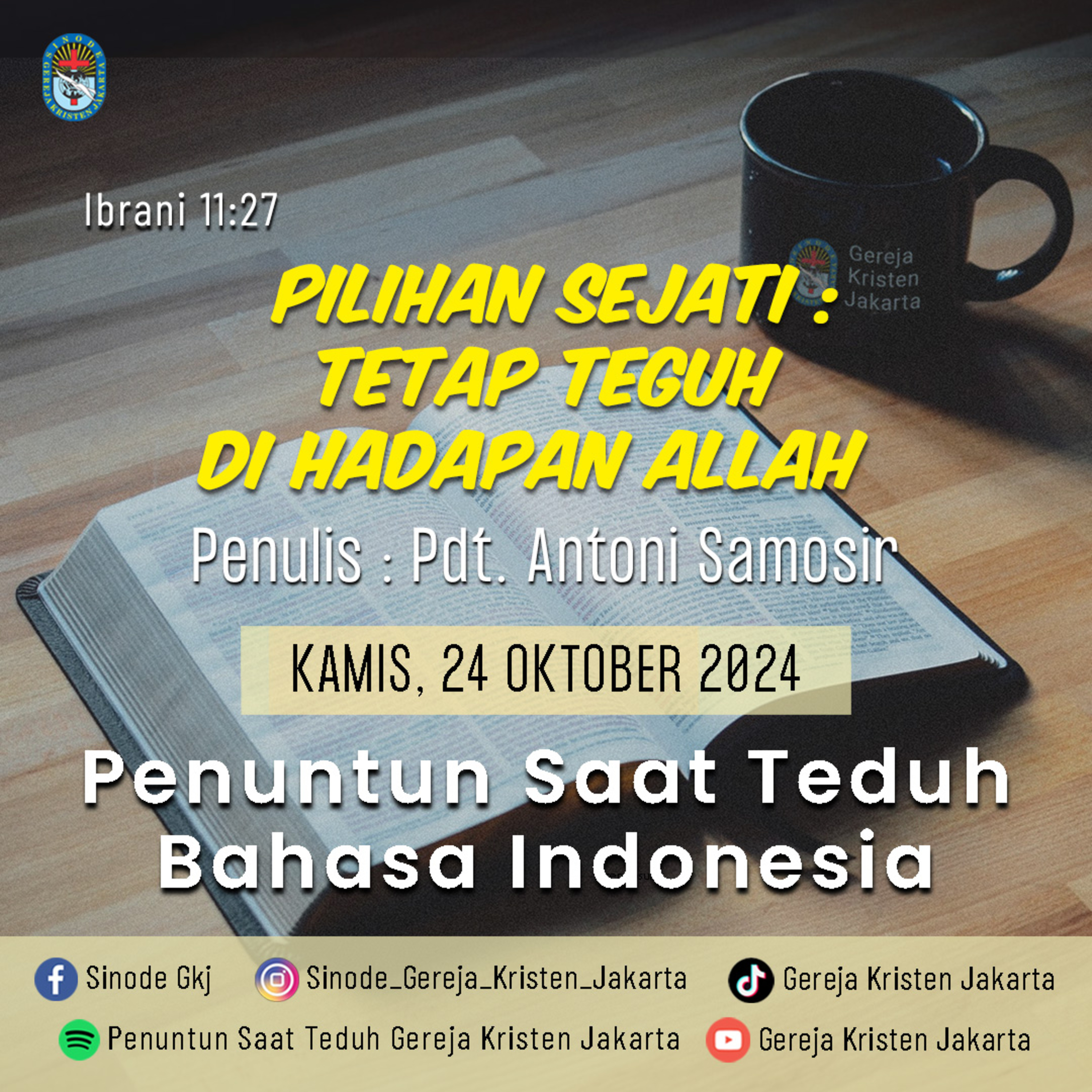 Penuntun Saat Teduh Gereja Kristen Jakarta