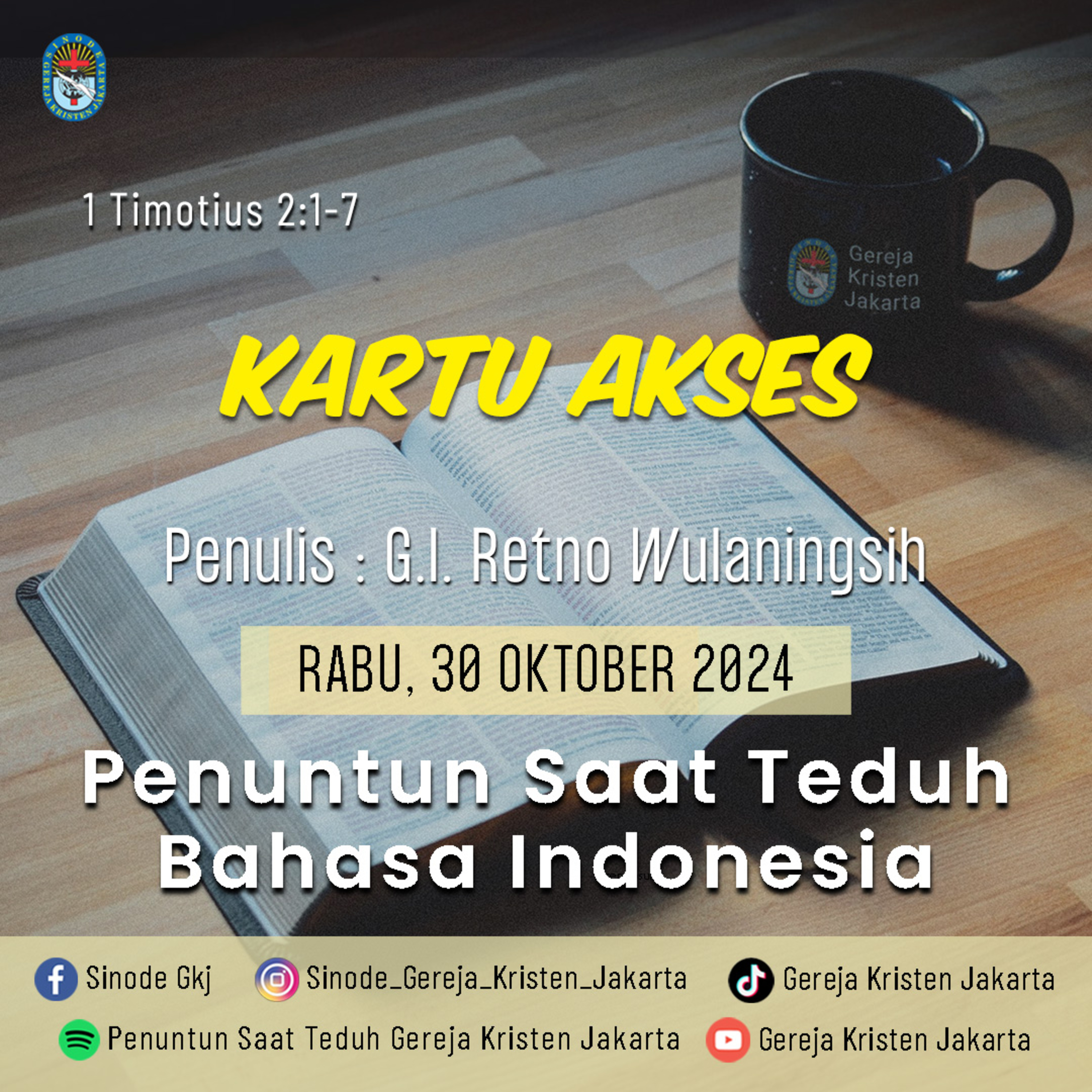 Penuntun Saat Teduh Gereja Kristen Jakarta