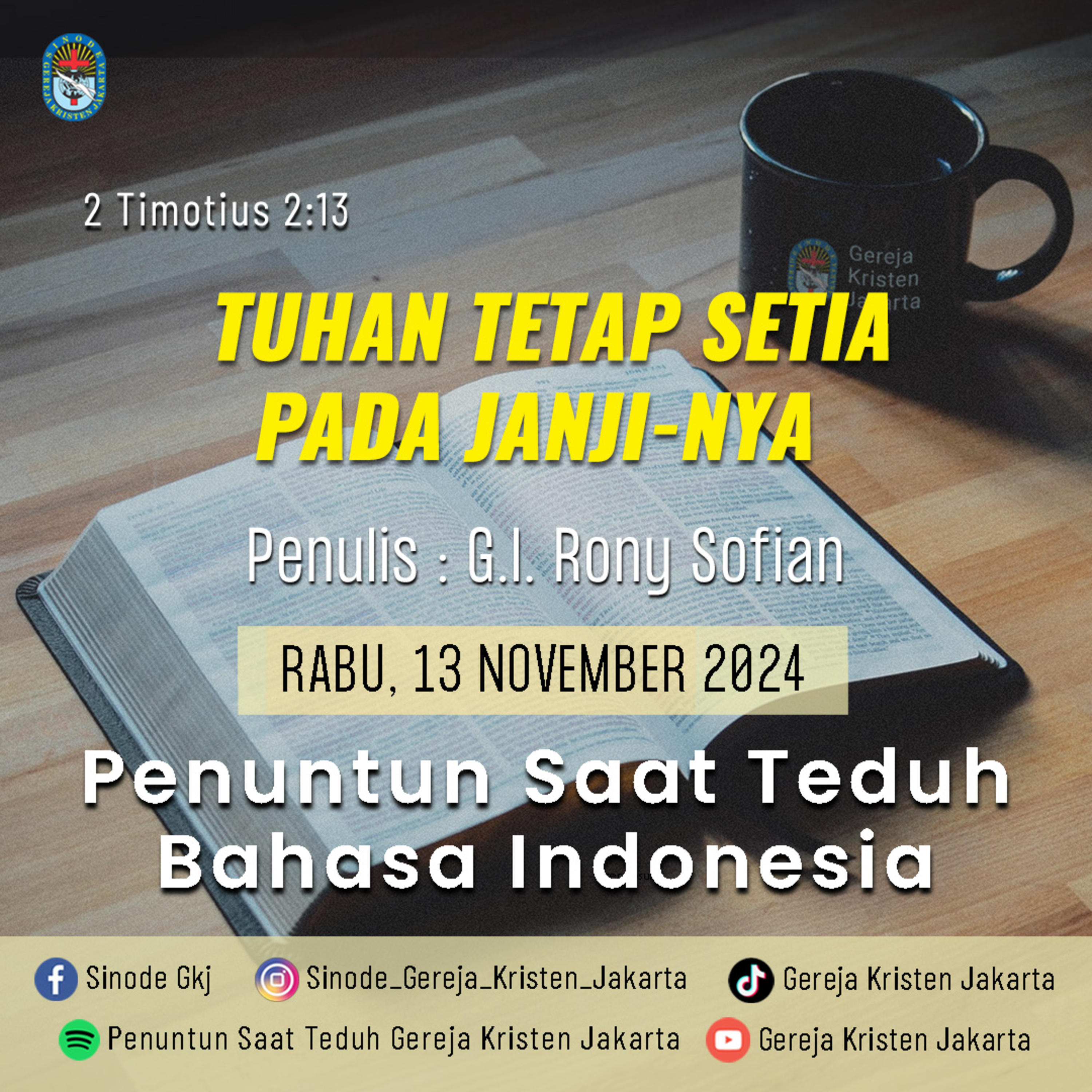 Penuntun Saat Teduh Gereja Kristen Jakarta