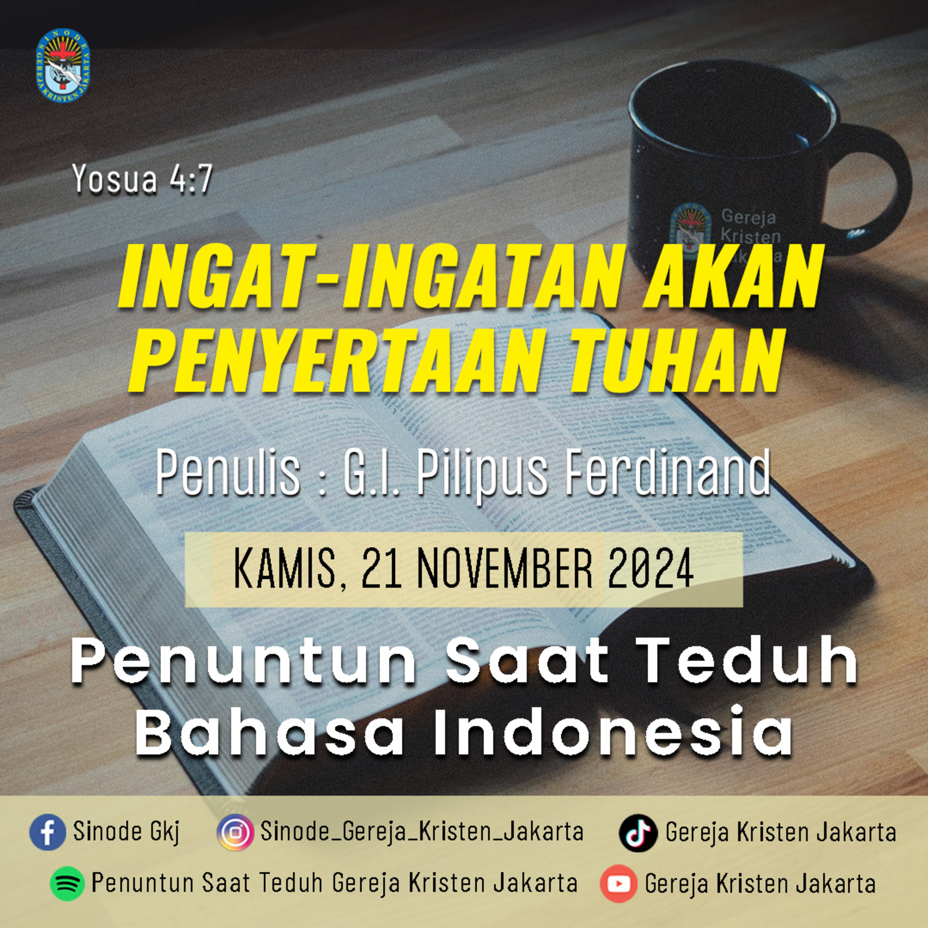 Penuntun Saat Teduh Gereja Kristen Jakarta