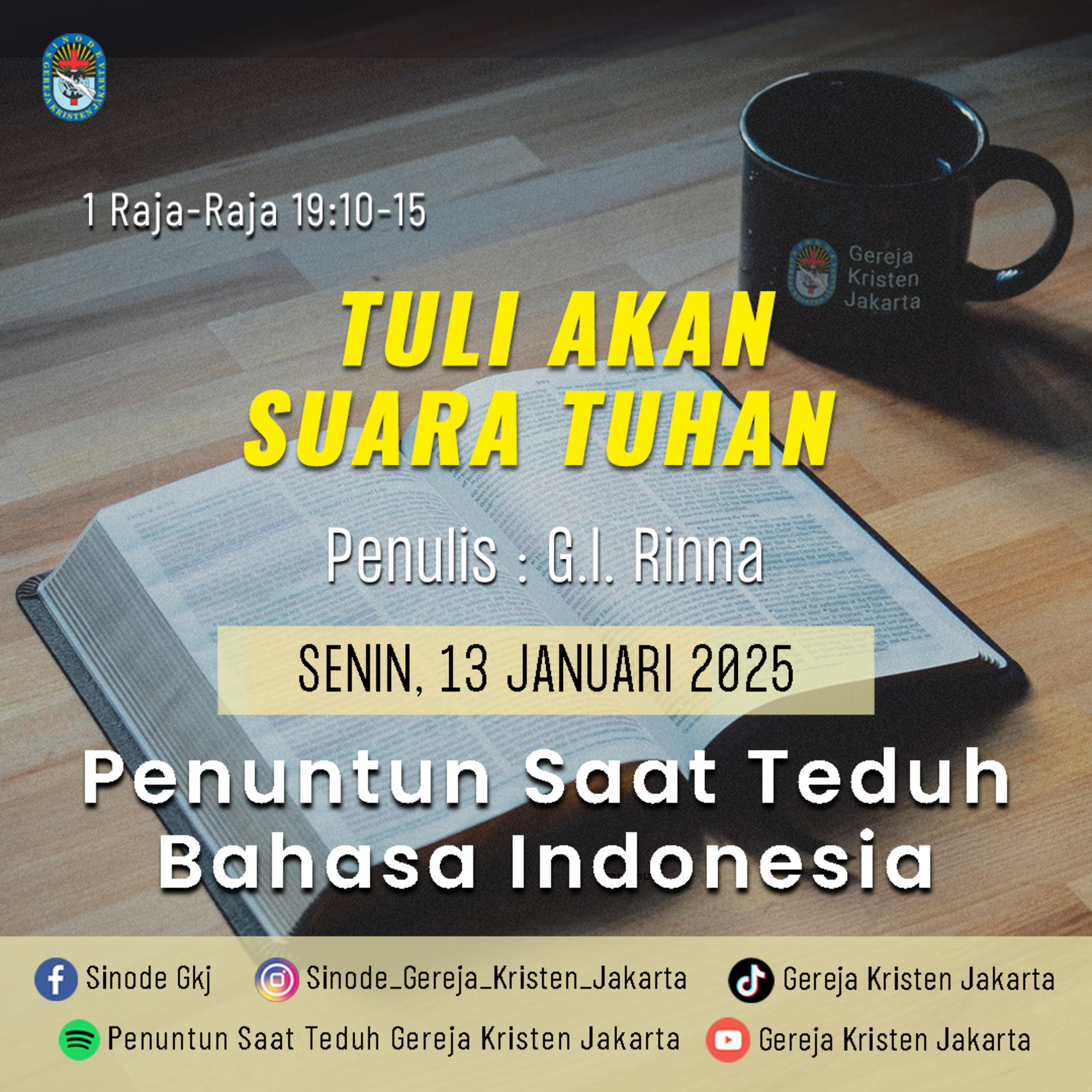 Penuntun Saat Teduh Gereja Kristen Jakarta