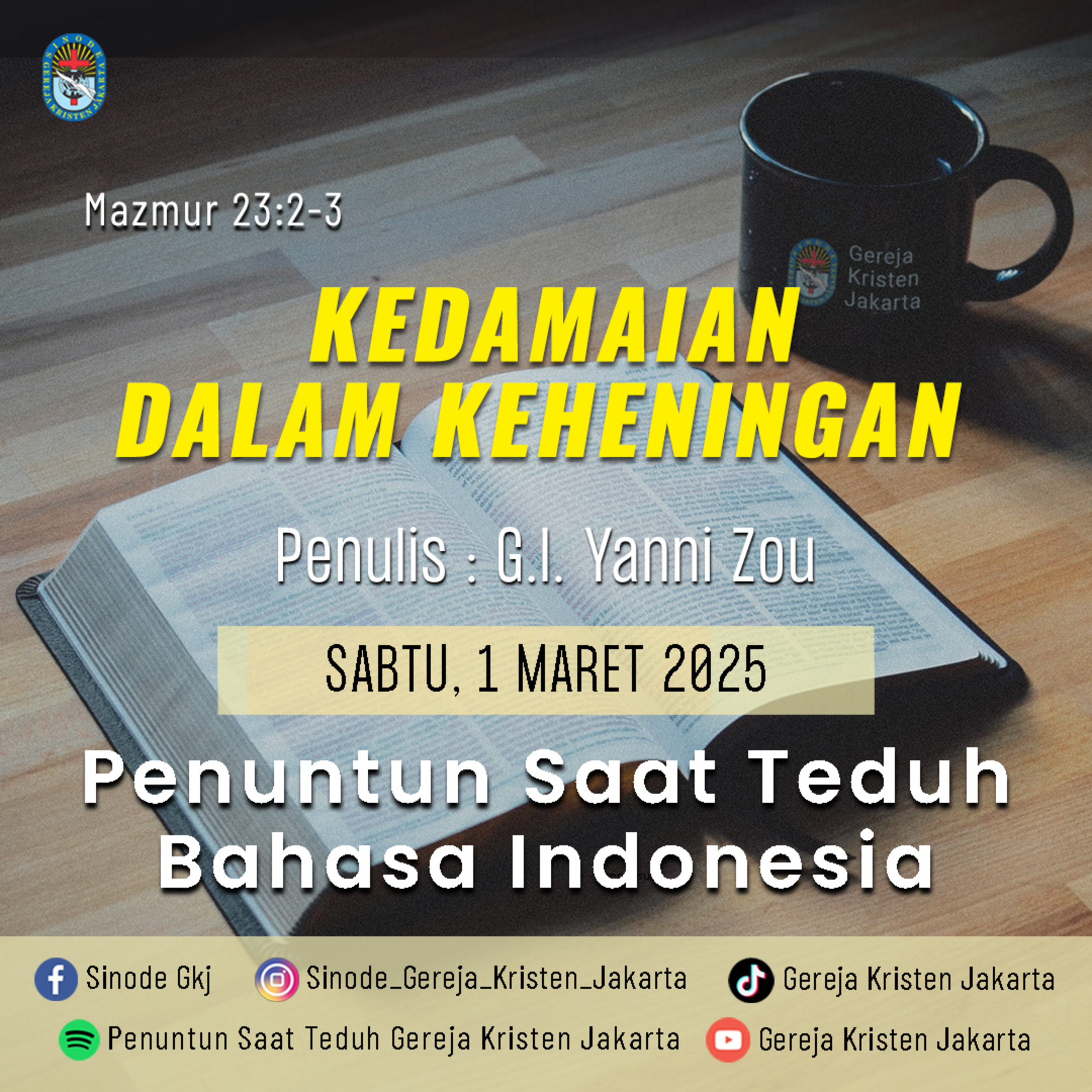 Penuntun Saat Teduh Gereja Kristen Jakarta