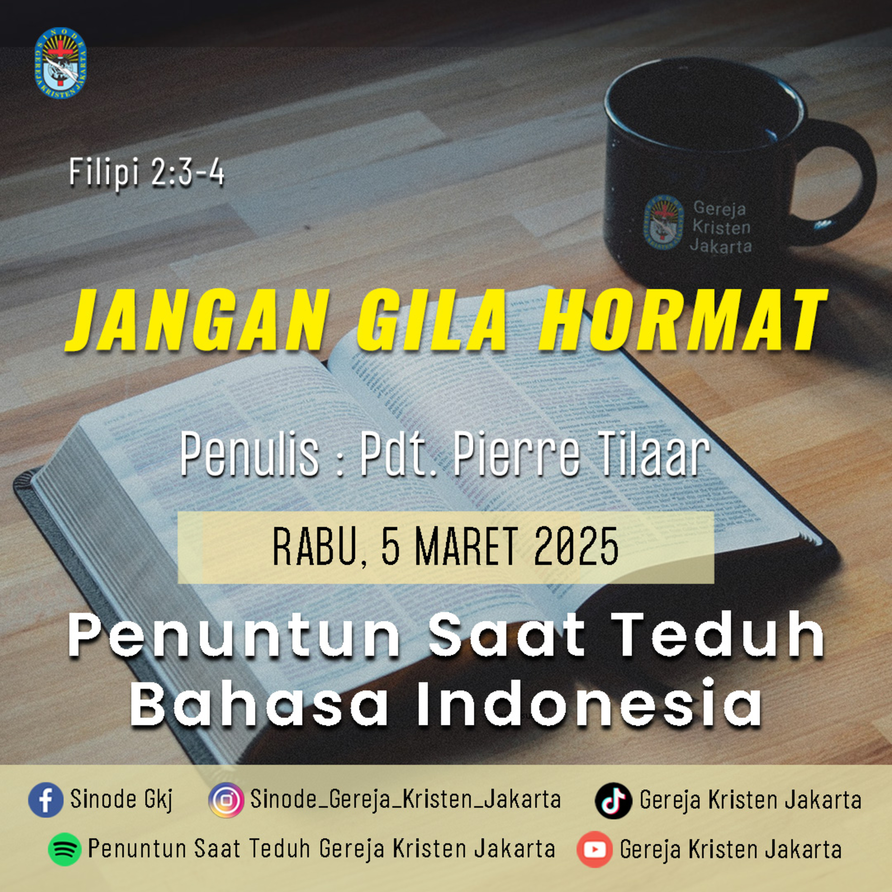 Penuntun Saat Teduh Gereja Kristen Jakarta