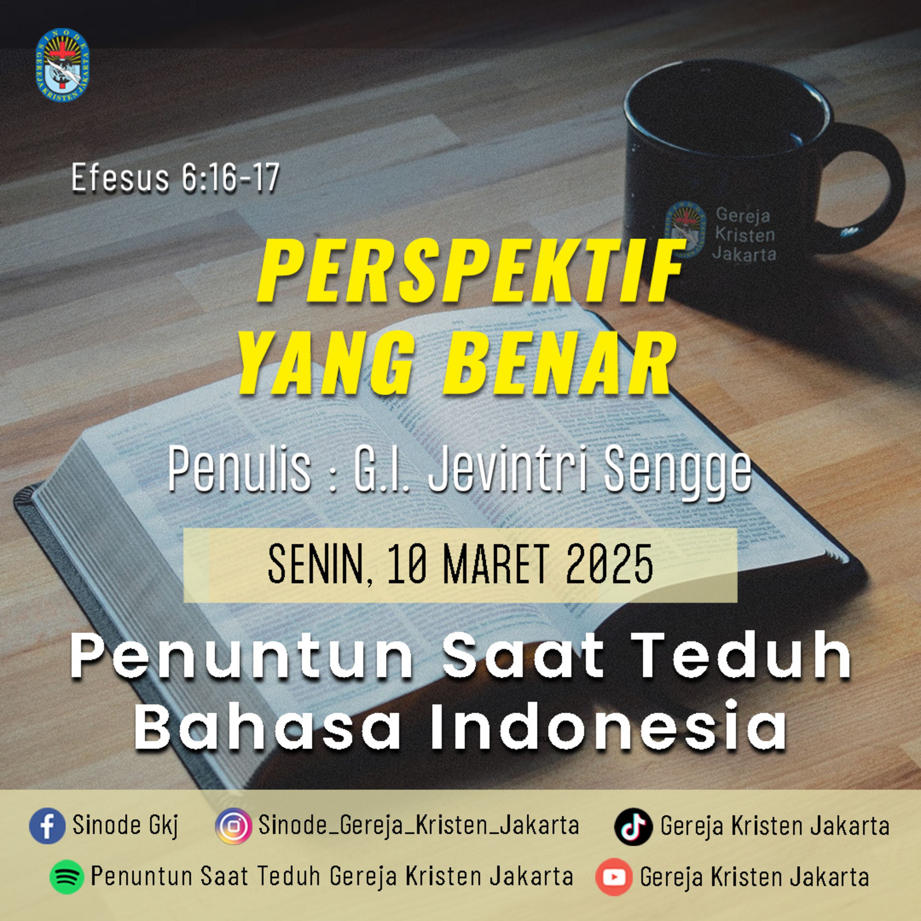 Penuntun Saat Teduh Gereja Kristen Jakarta