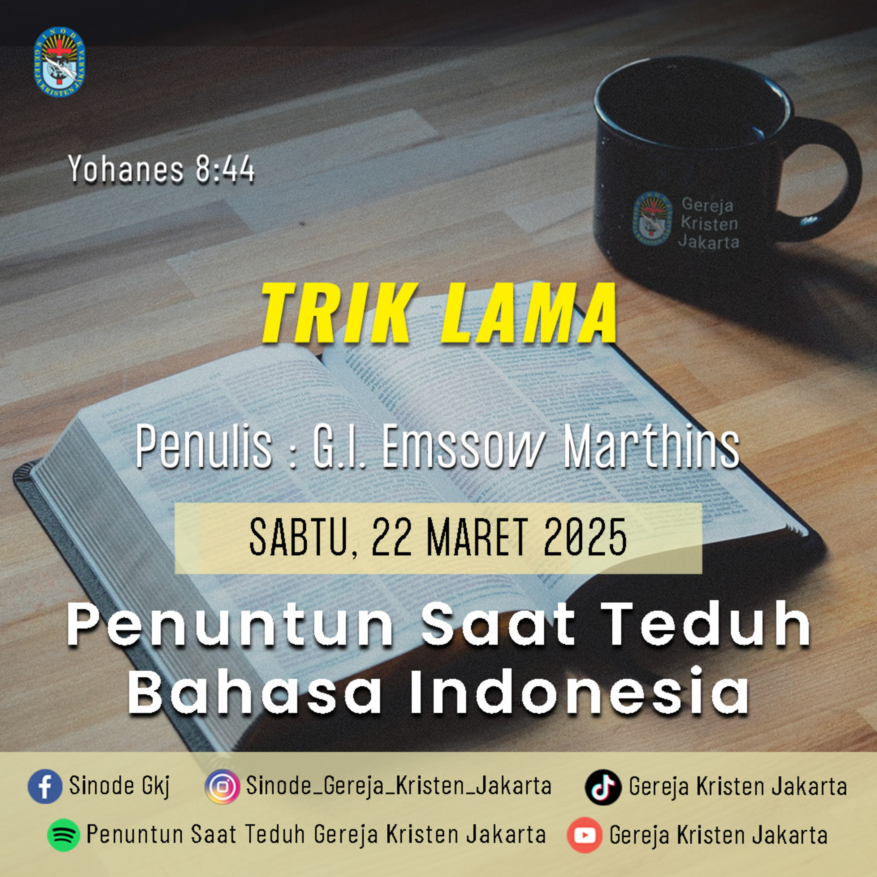 Penuntun Saat Teduh Gereja Kristen Jakarta