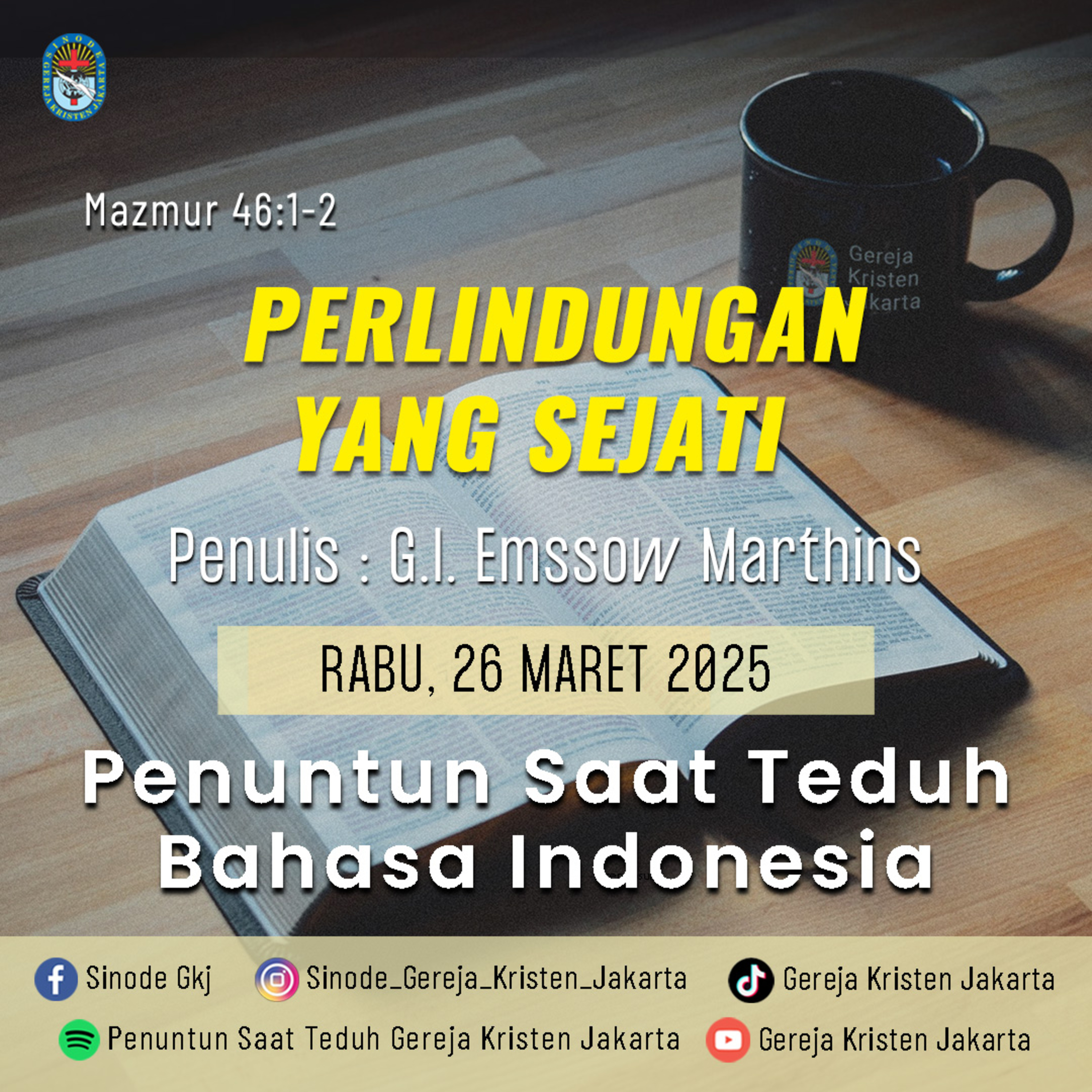 Penuntun Saat Teduh Gereja Kristen Jakarta