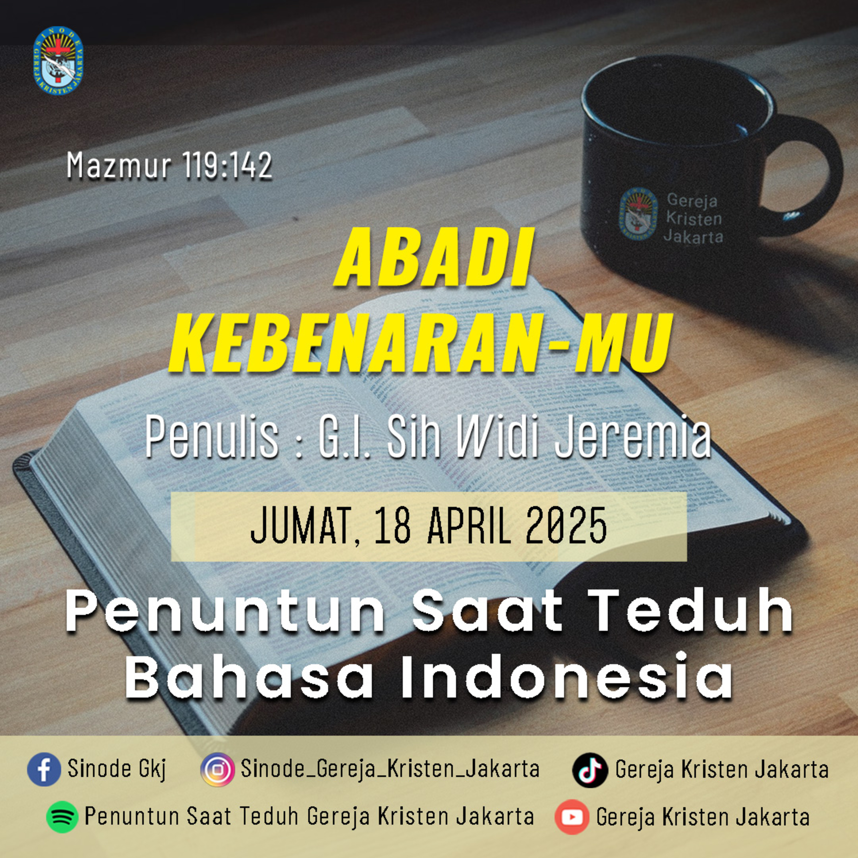 Penuntun Saat Teduh Gereja Kristen Jakarta