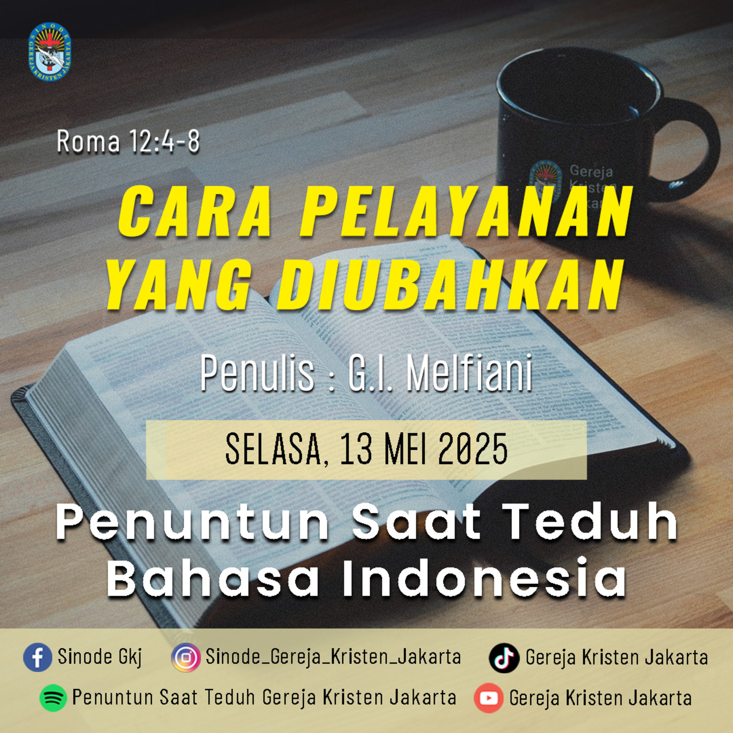 Penuntun Saat Teduh Gereja Kristen Jakarta