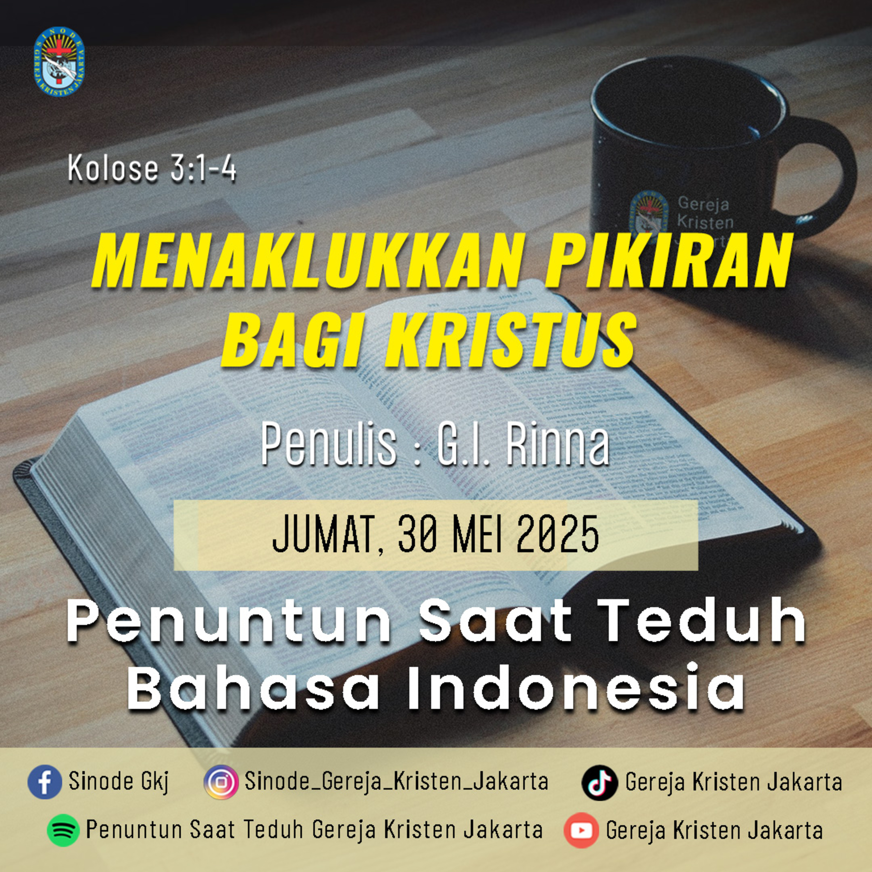 Penuntun Saat Teduh Gereja Kristen Jakarta