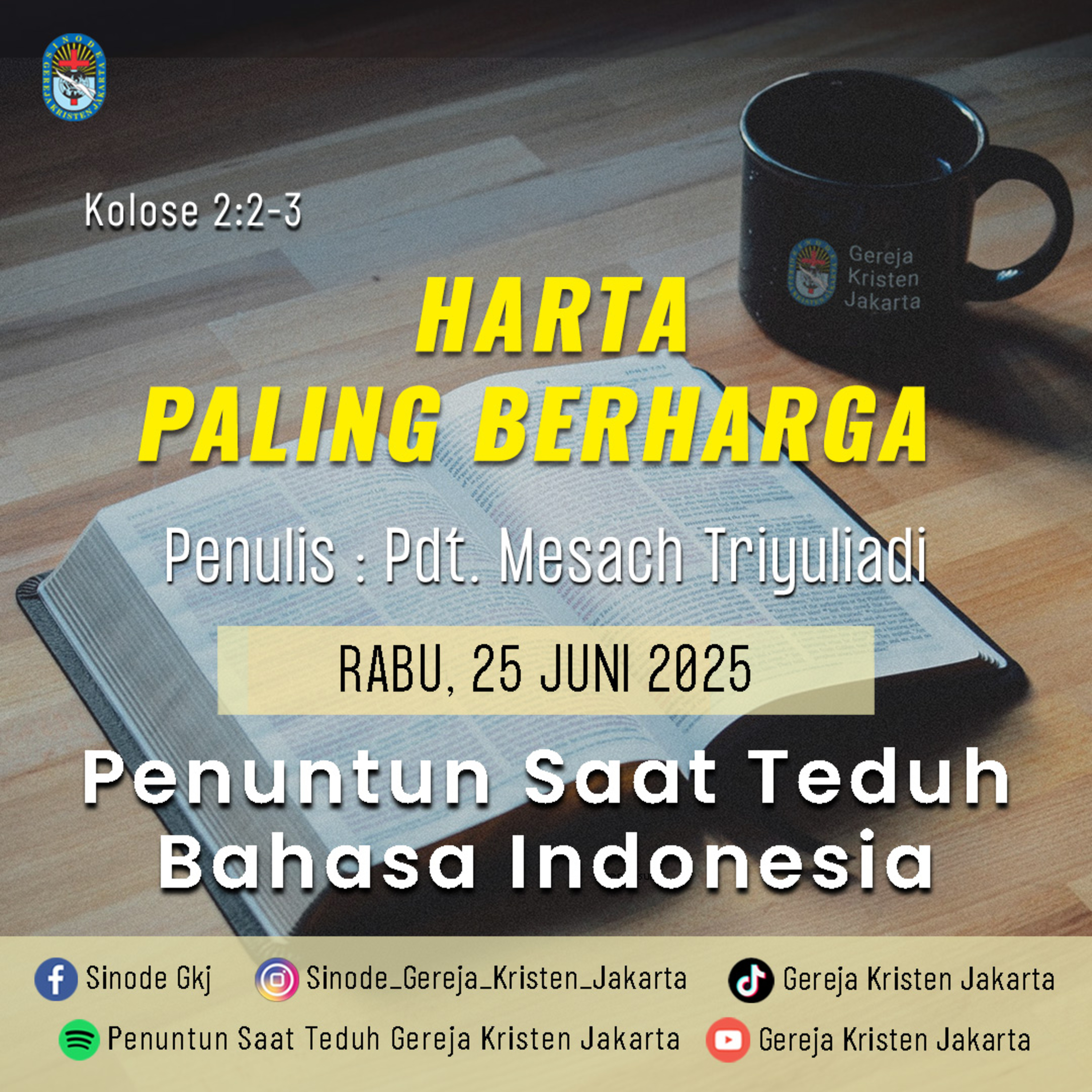 Penuntun Saat Teduh Gereja Kristen Jakarta