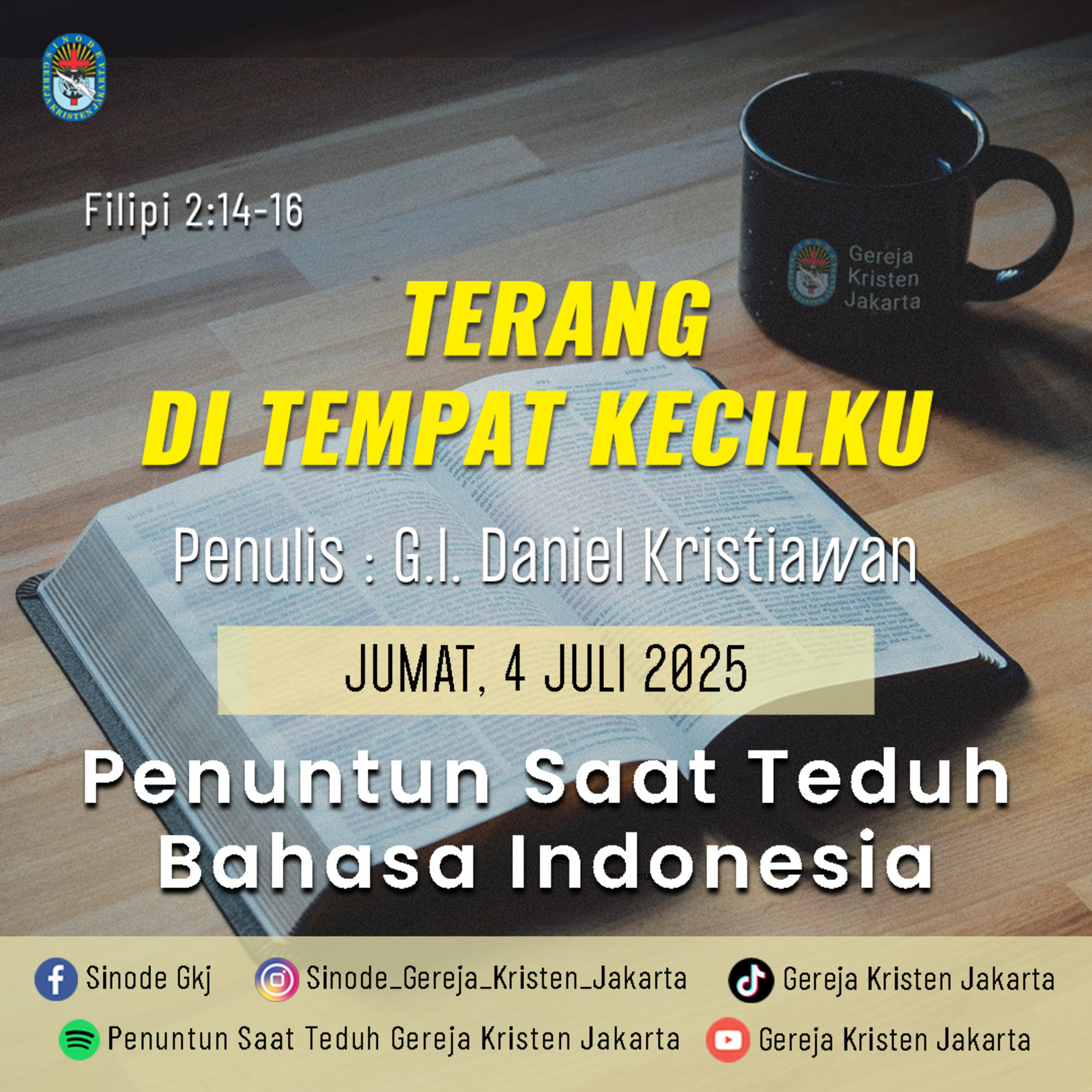Penuntun Saat Teduh Gereja Kristen Jakarta