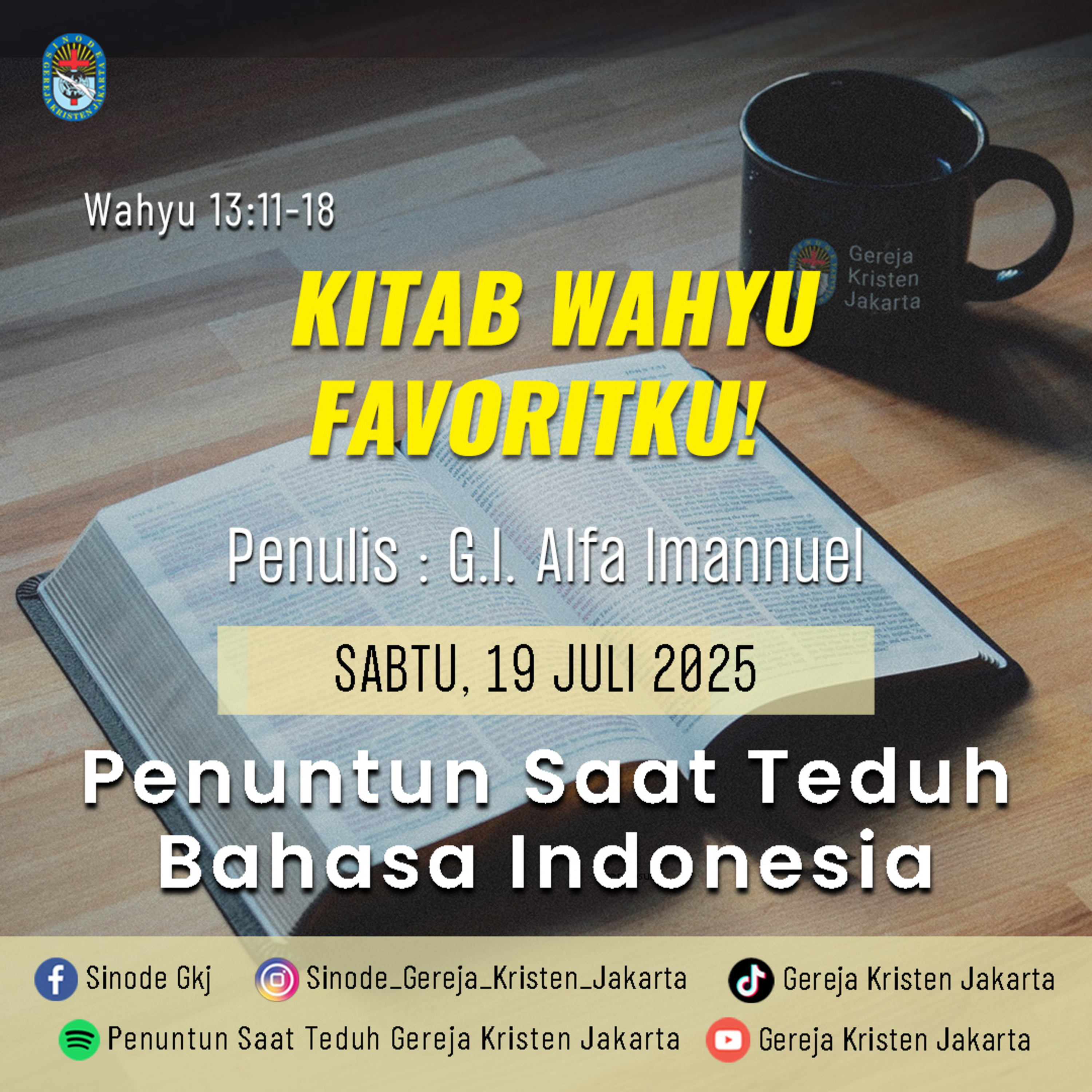 Penuntun Saat Teduh Gereja Kristen Jakarta