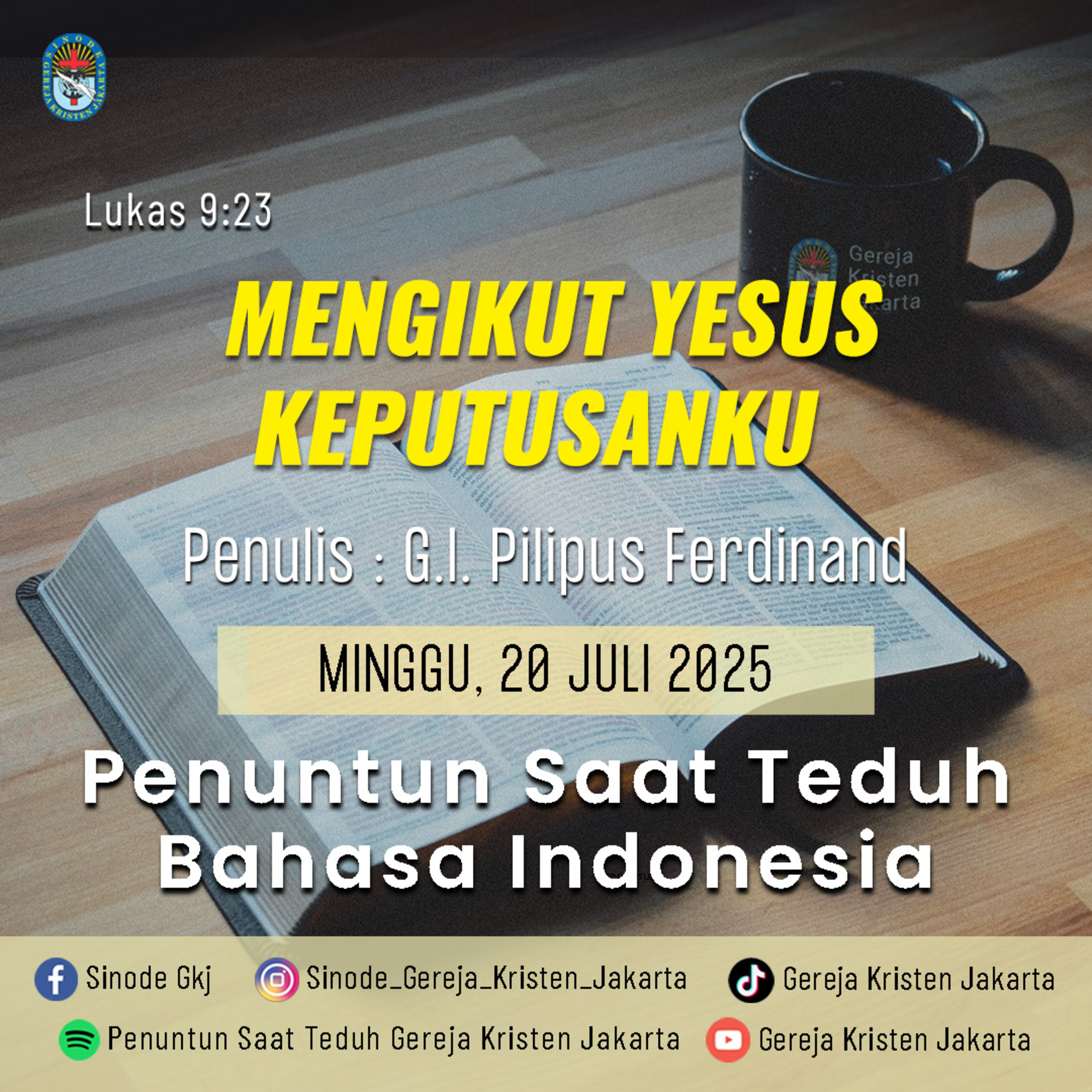 Penuntun Saat Teduh Gereja Kristen Jakarta