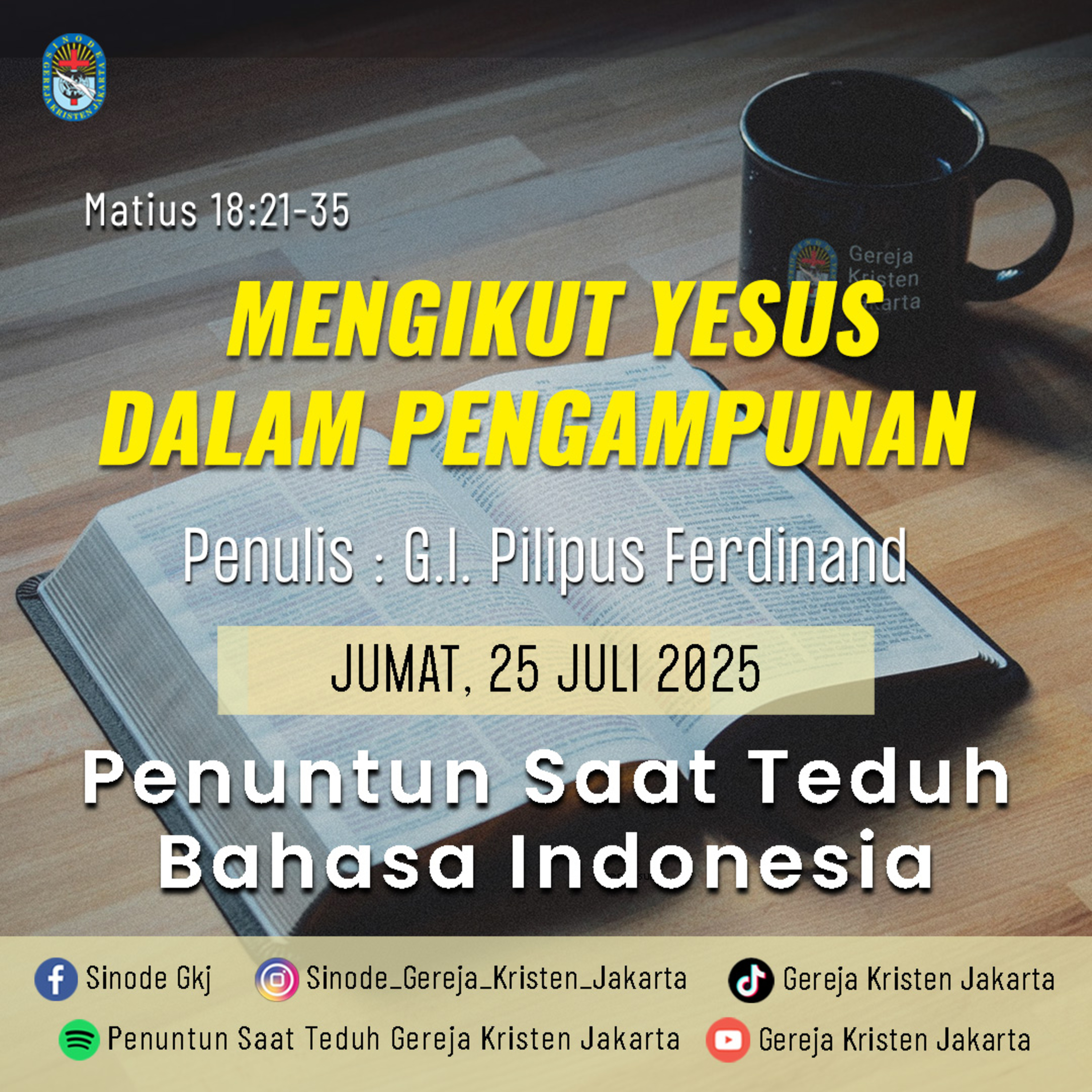 Penuntun Saat Teduh Gereja Kristen Jakarta