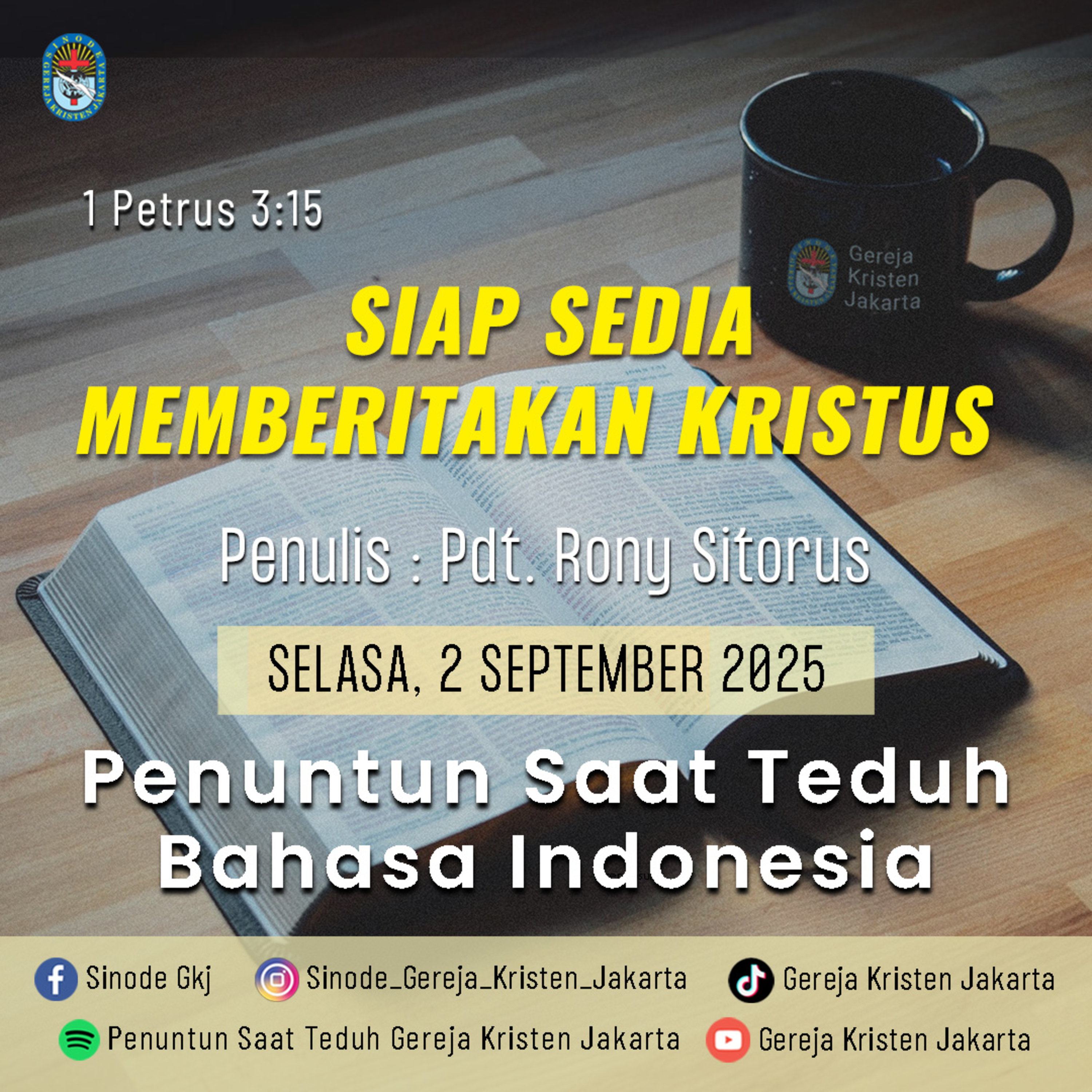 2-9-2025 - Siap Sedia Memberitakan Kristus (PST GKJ Bahasa Indonesia) episode artwork