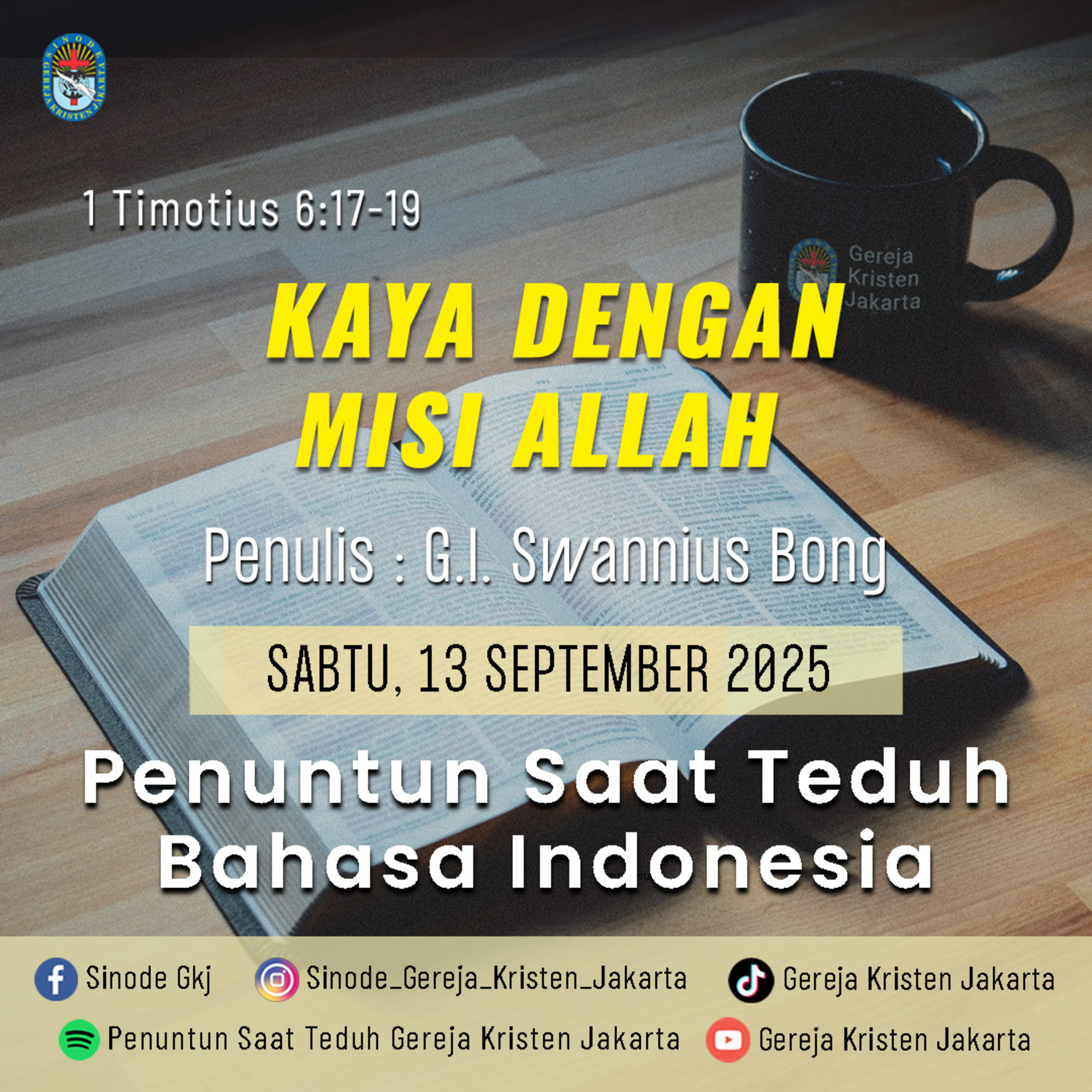 Penuntun Saat Teduh Gereja Kristen Jakarta