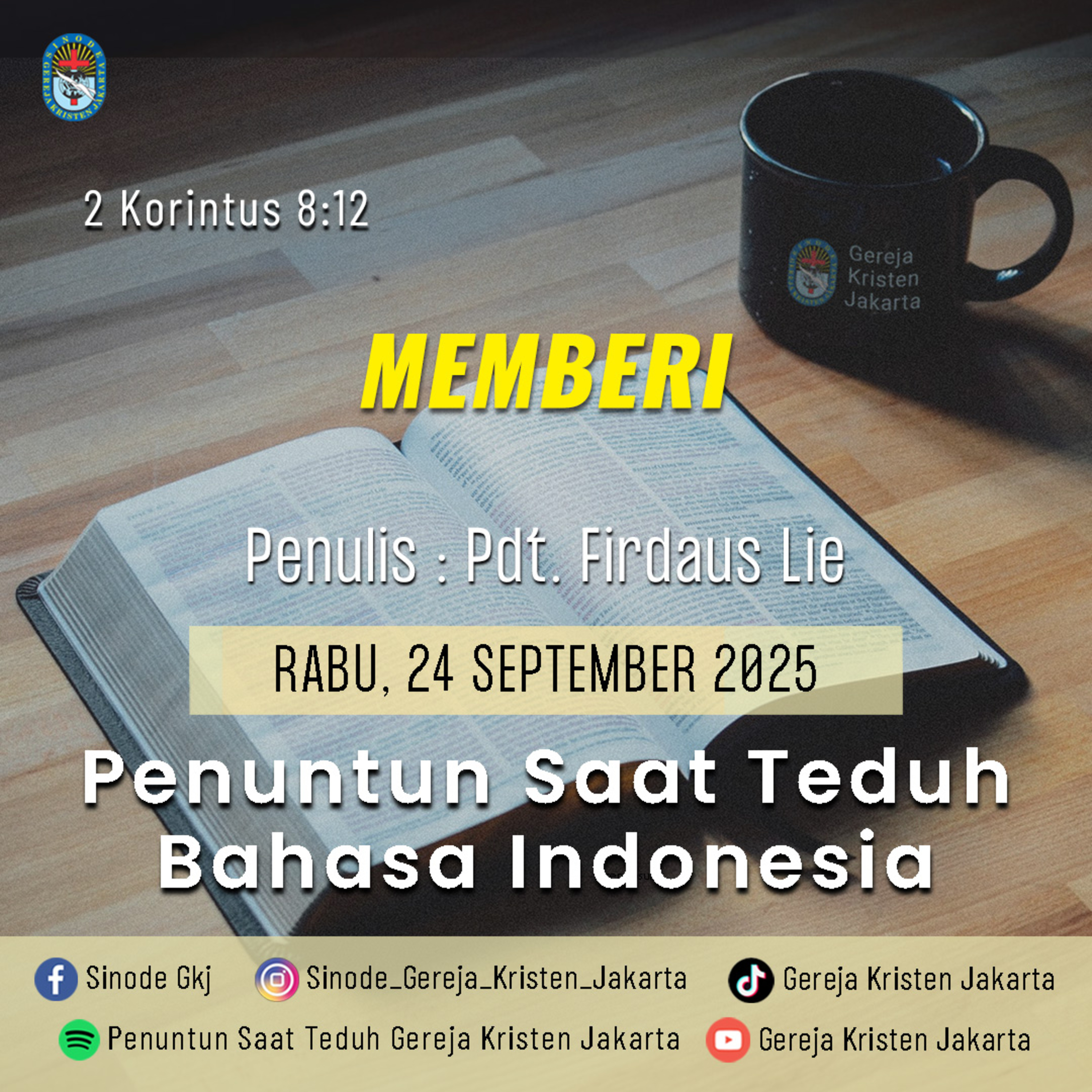 24-9-2025 - Memberi (PST GKJ Bahasa Indonesia) episode artwork