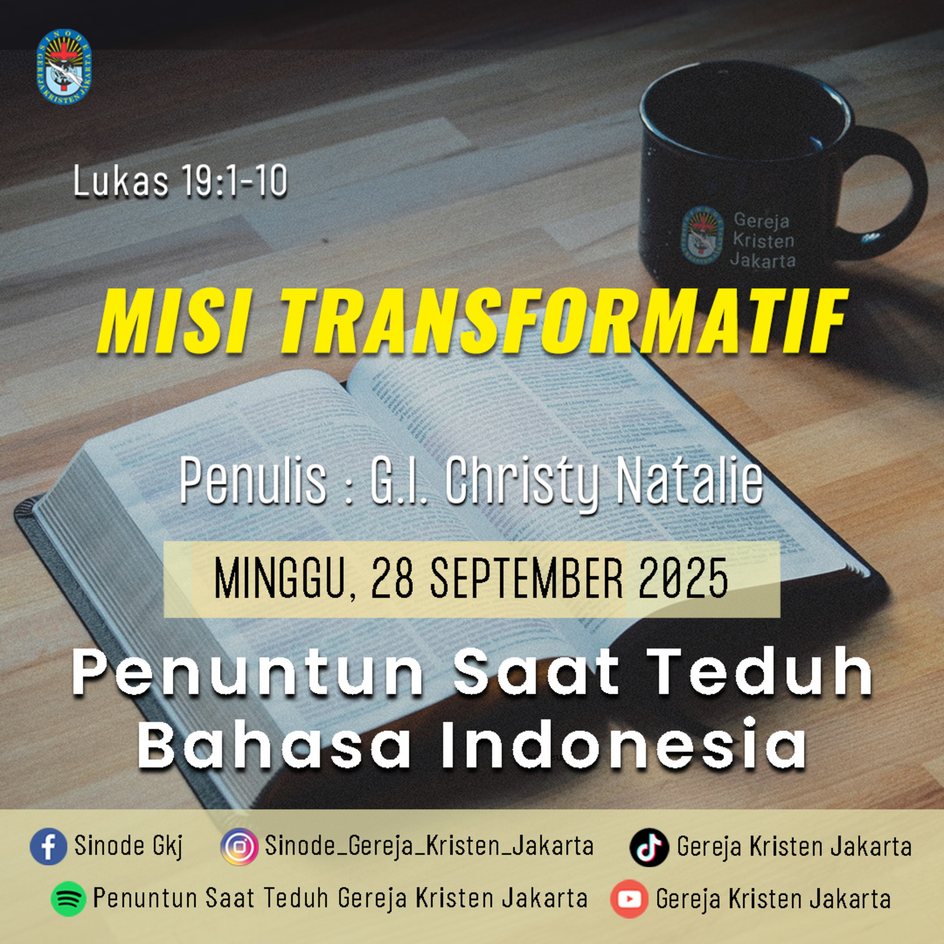 28-9-2025 - Misi Transformasi (PST GKJ Bahasa Indonesia) episode artwork