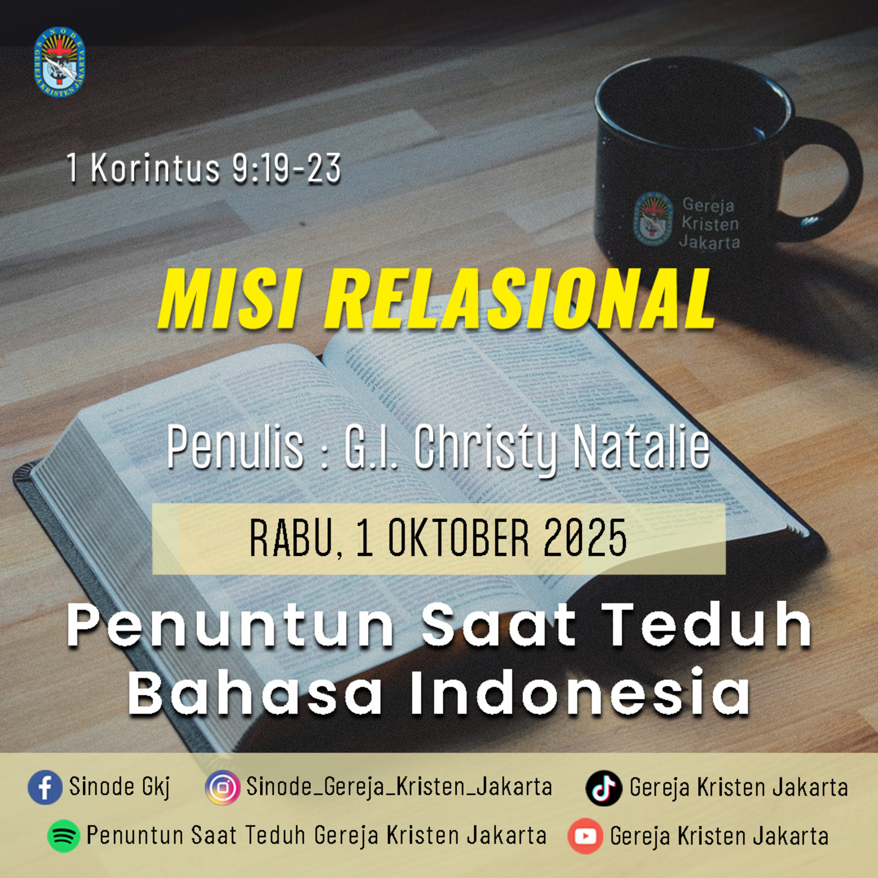 1-10-2025 - Misi Relasional (PST GKJ Bahasa Indonesia) episode artwork